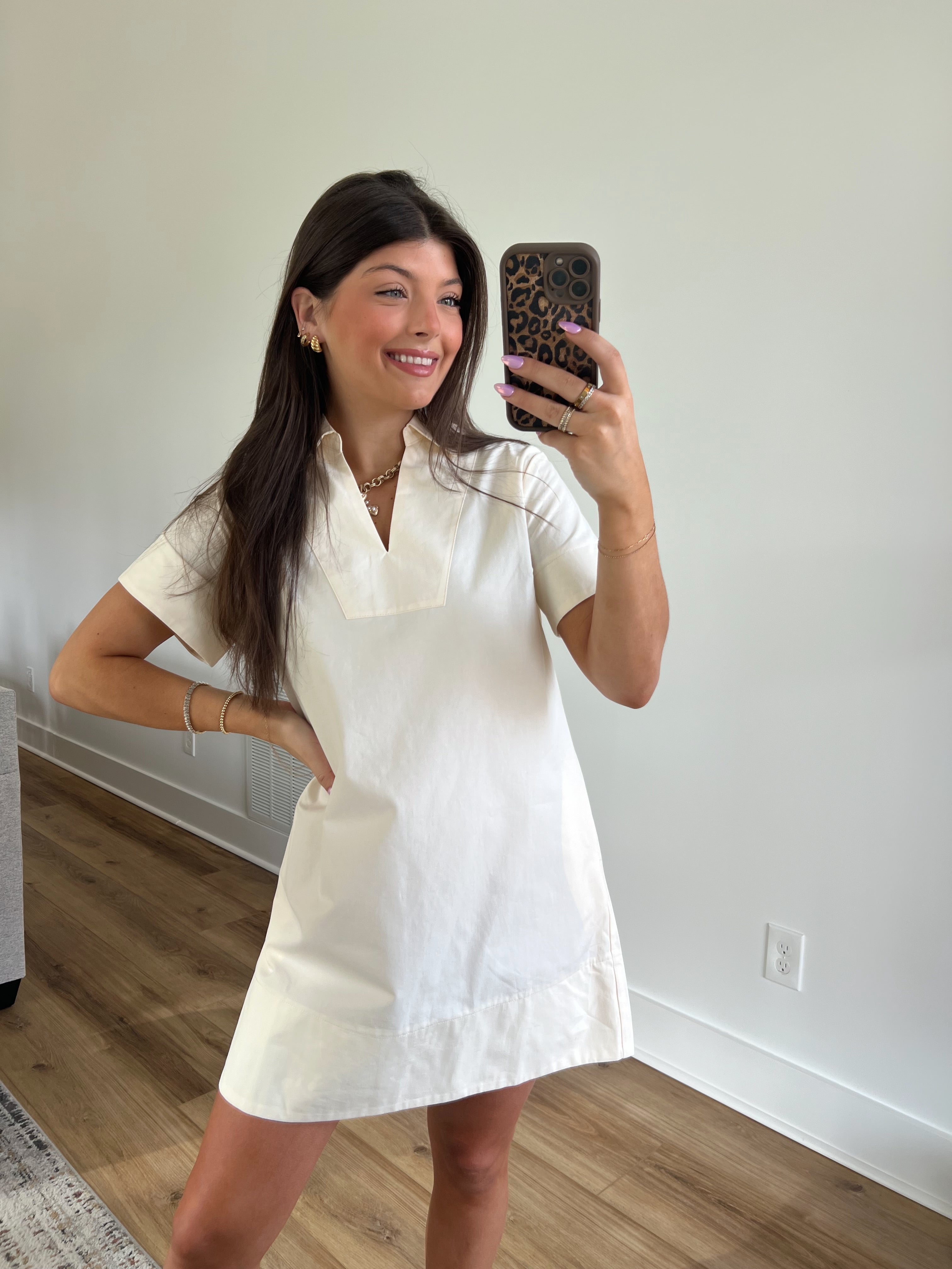 Cream Brunch Denim Dress