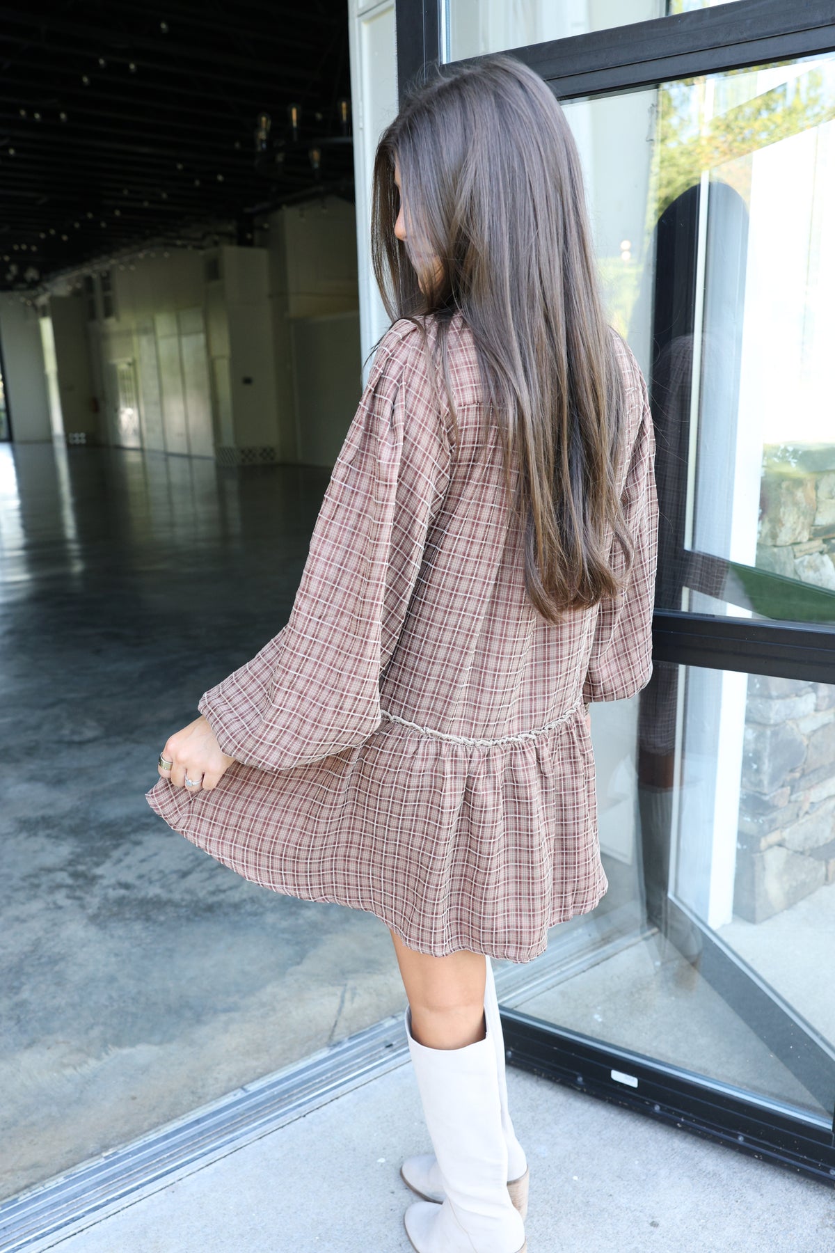 Tatum Gingham Fall Dress