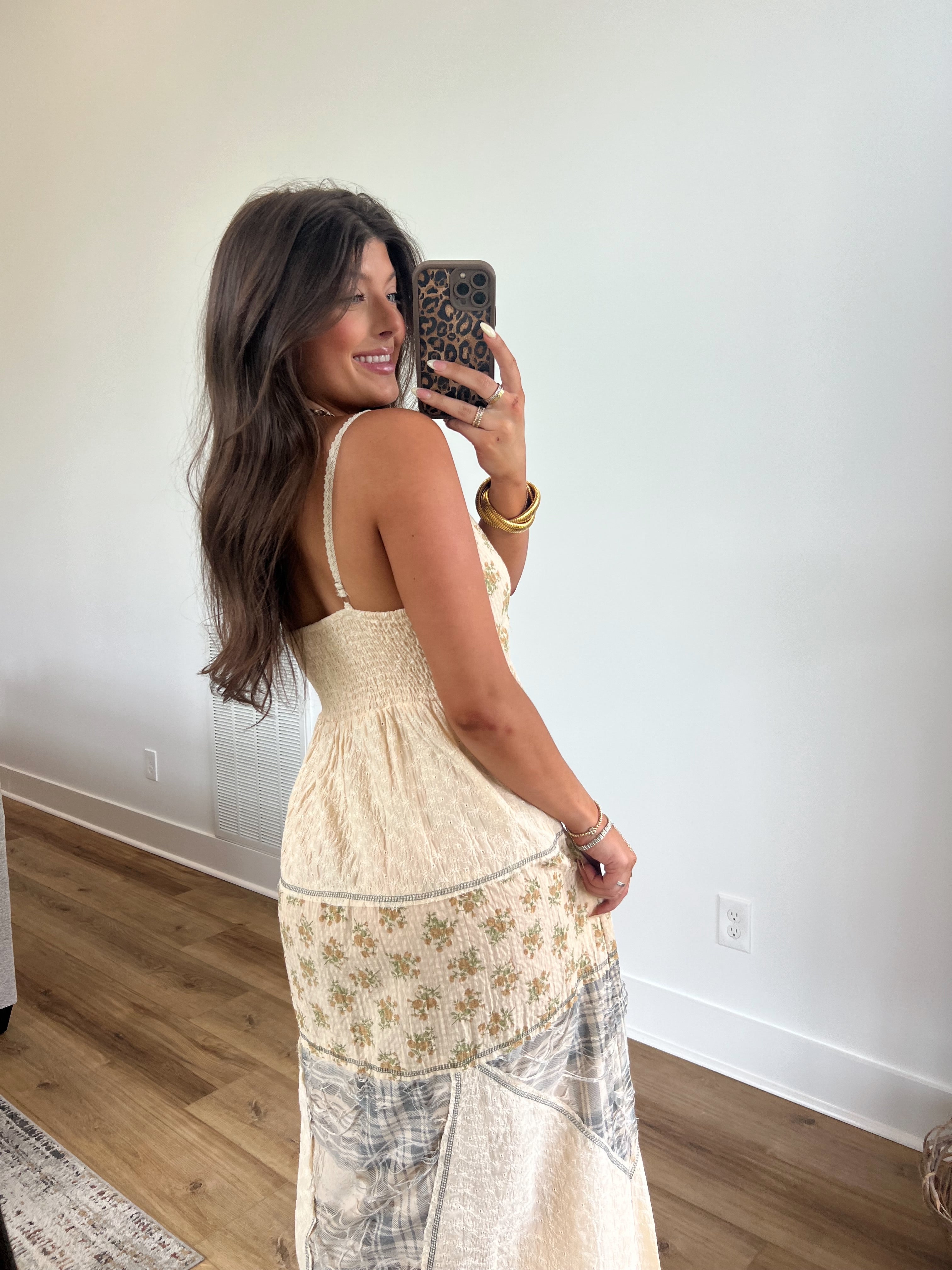 Vintage Work Maxi Dress (Cream)
