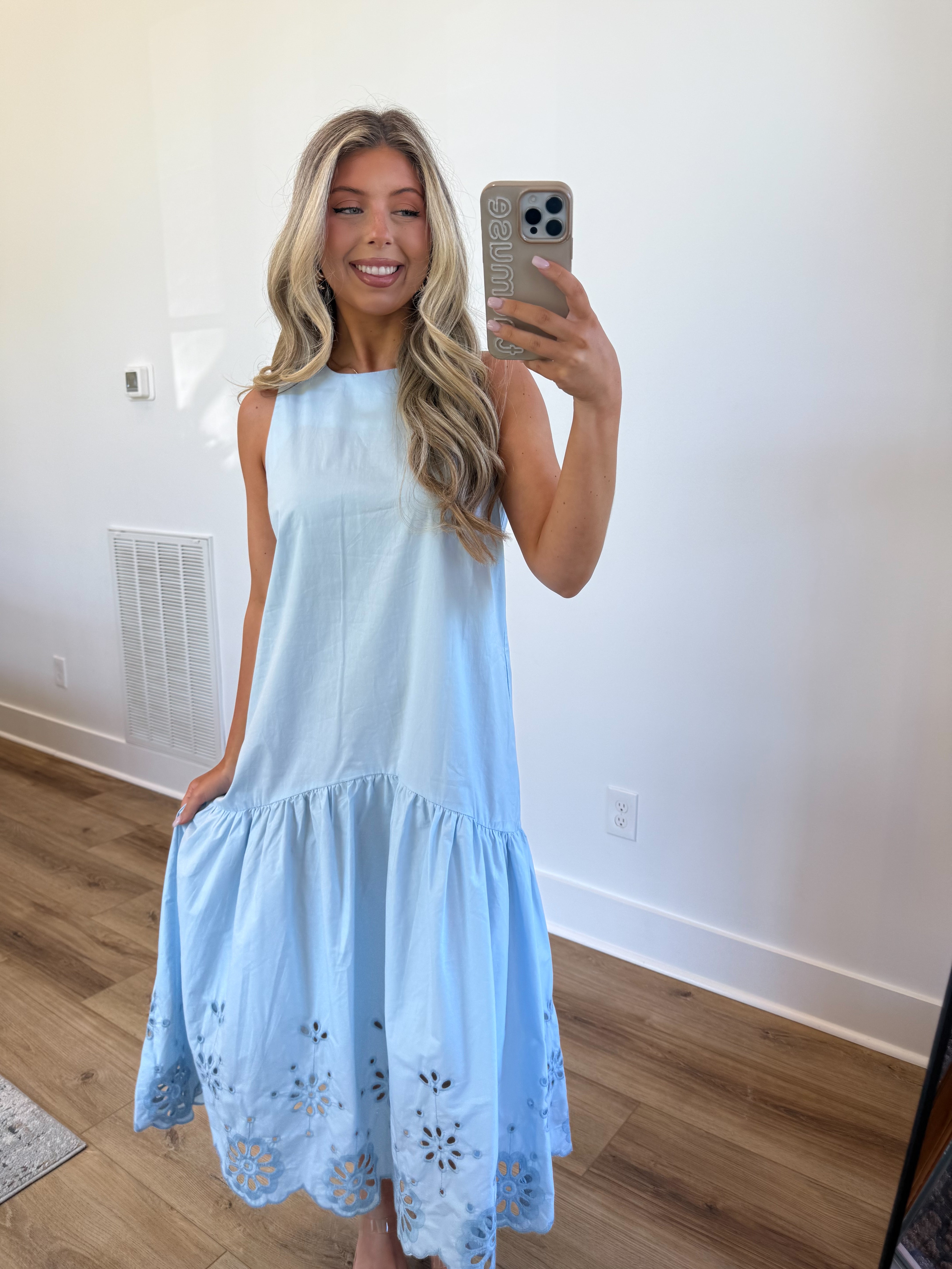 Jade Blue Midi Dress