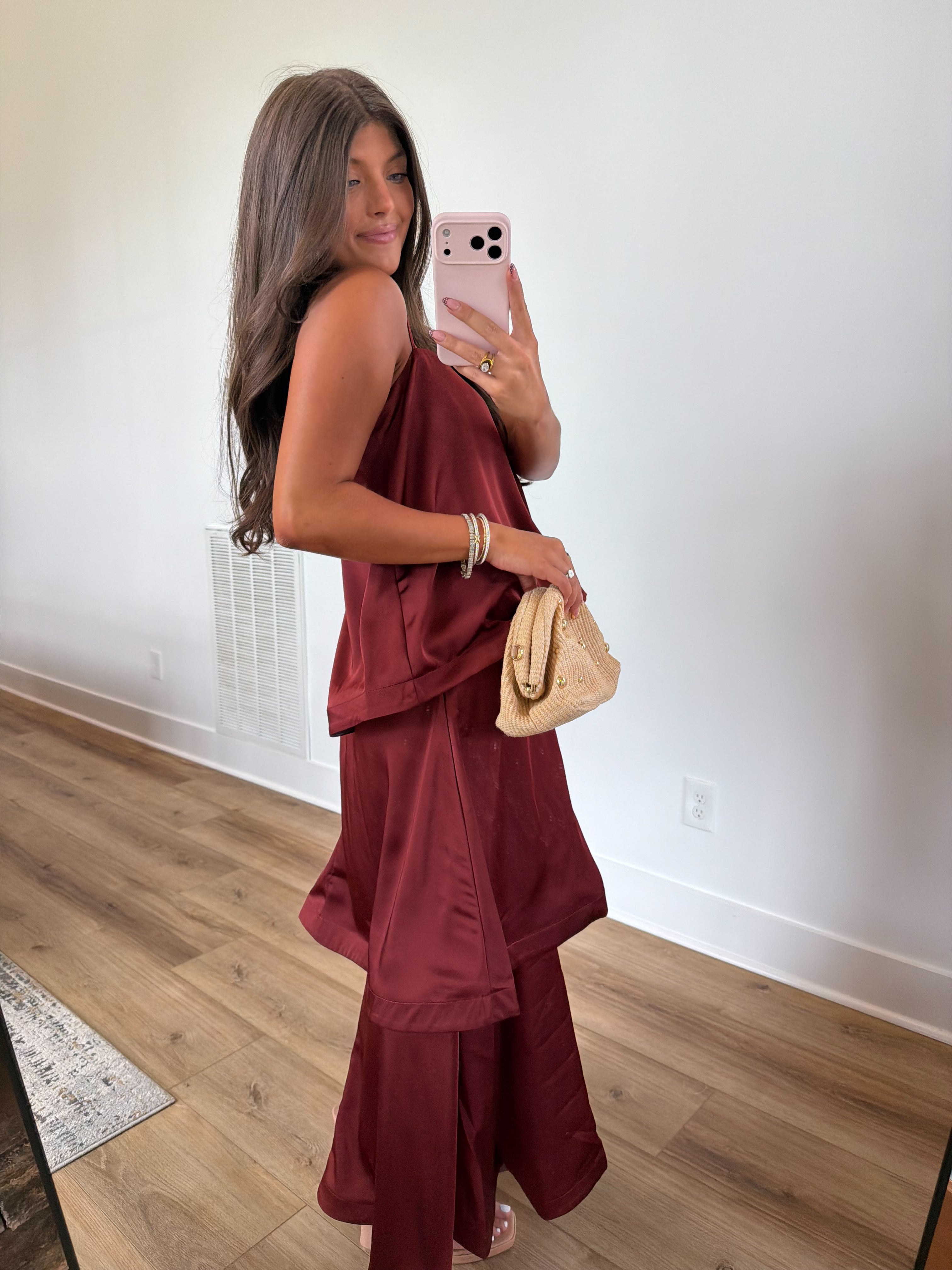 The Satin Haven Maxi (Burgundy)