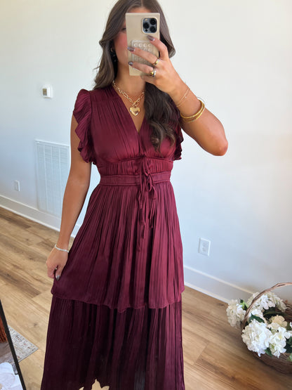 Burgundy Ashley Maxi Dress