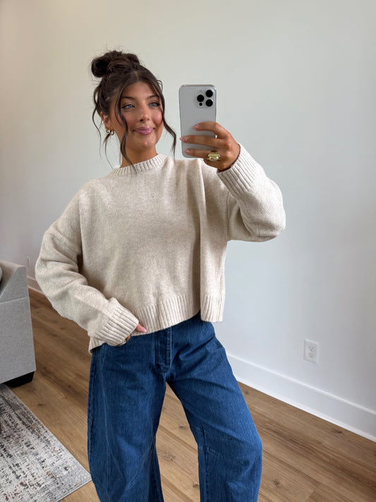 Cozy Caramel Bow Sweater