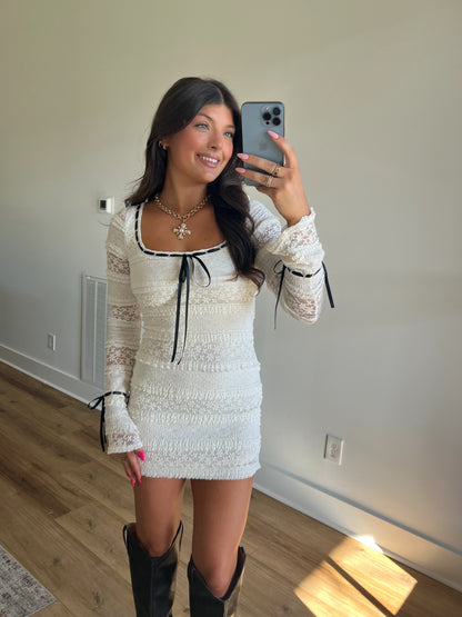 Lasso Lace Mini Dress (PRE-ORDER/Restock)