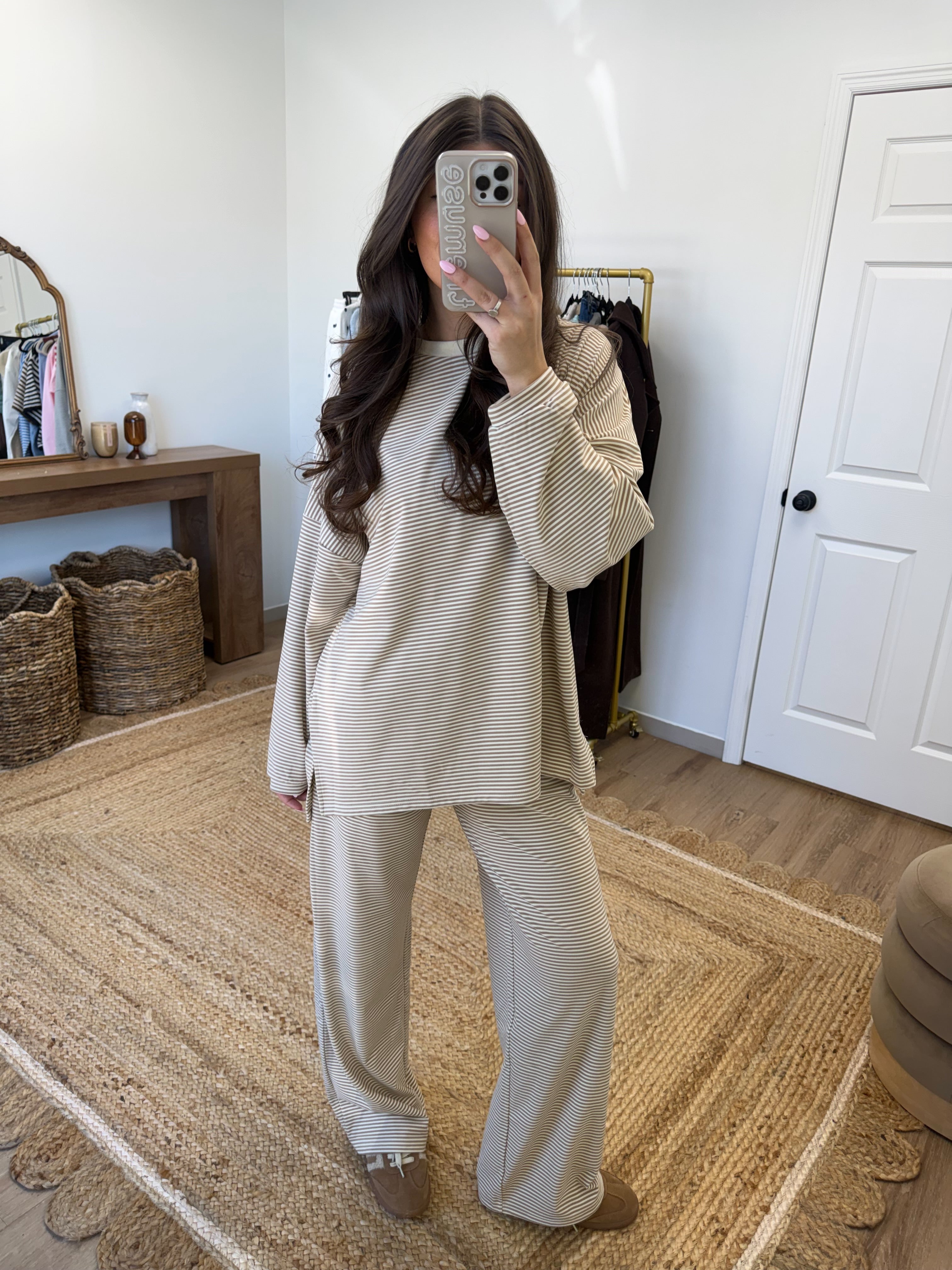 October Fleece TOP (Tan/Cream) (Restock)
