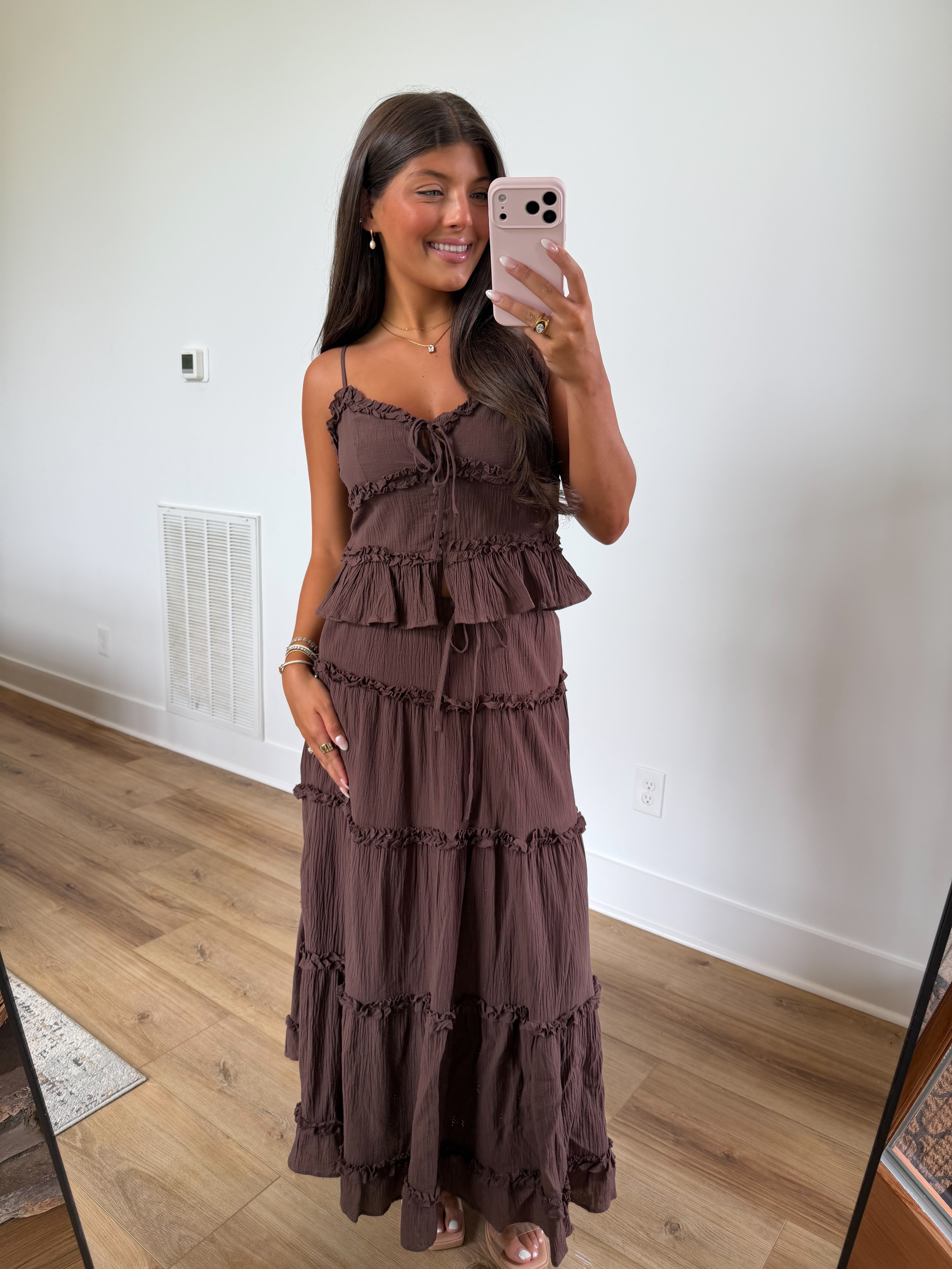 Brown Ruffle Set