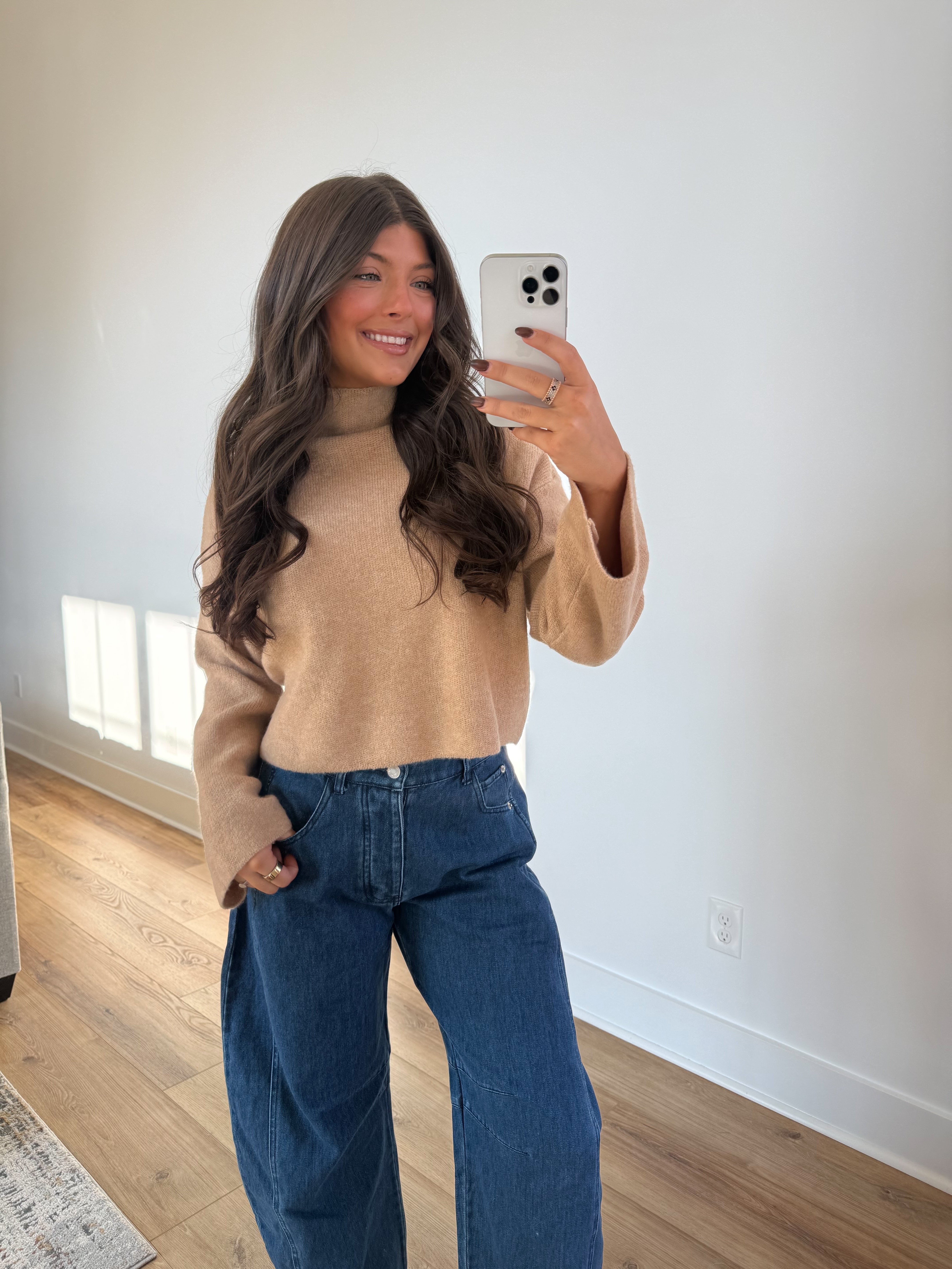 The Classic Tan Turtleneck