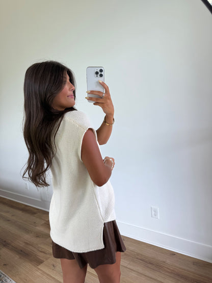 White Sweater Tank