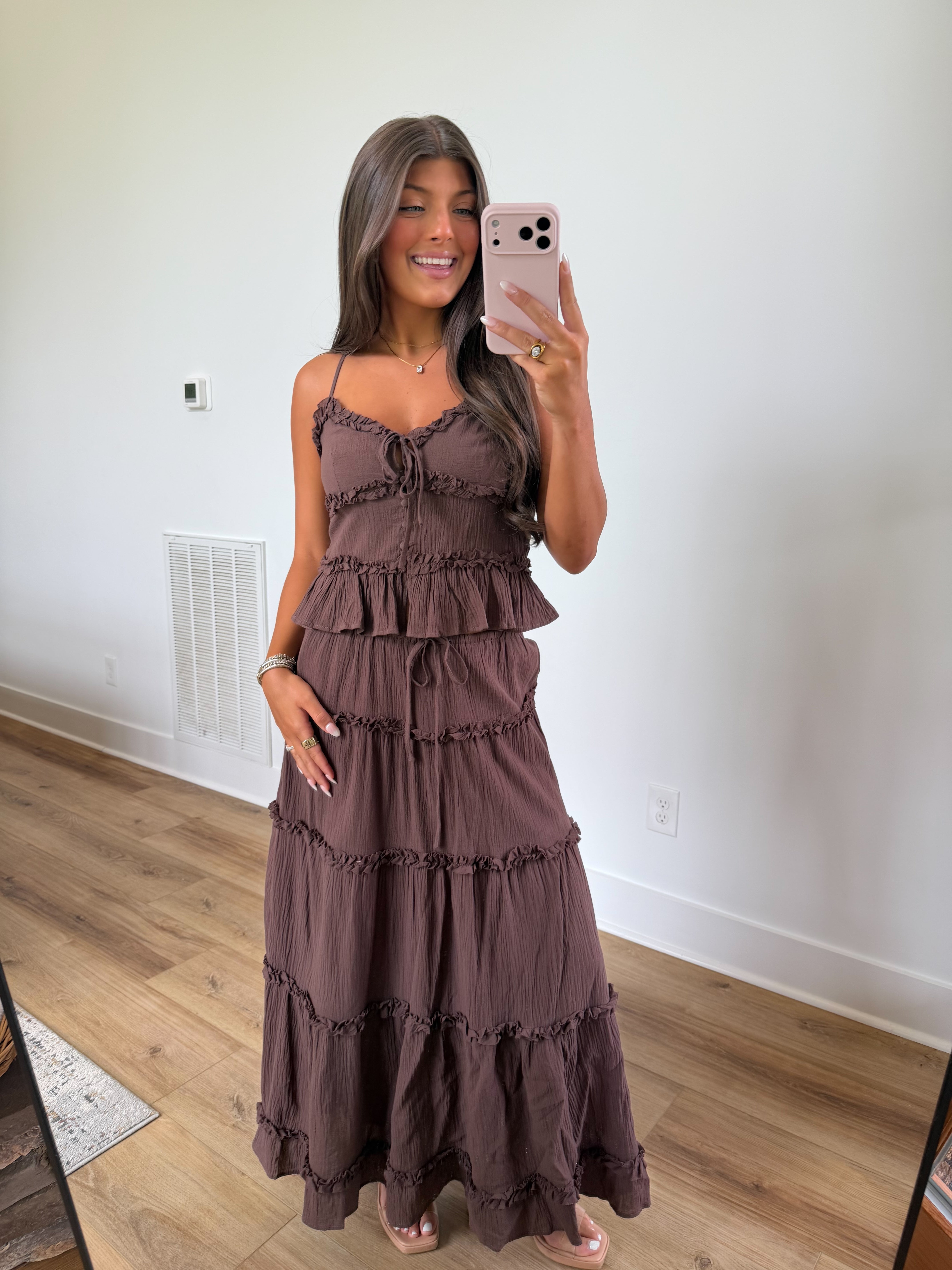 Brown Ruffle Set