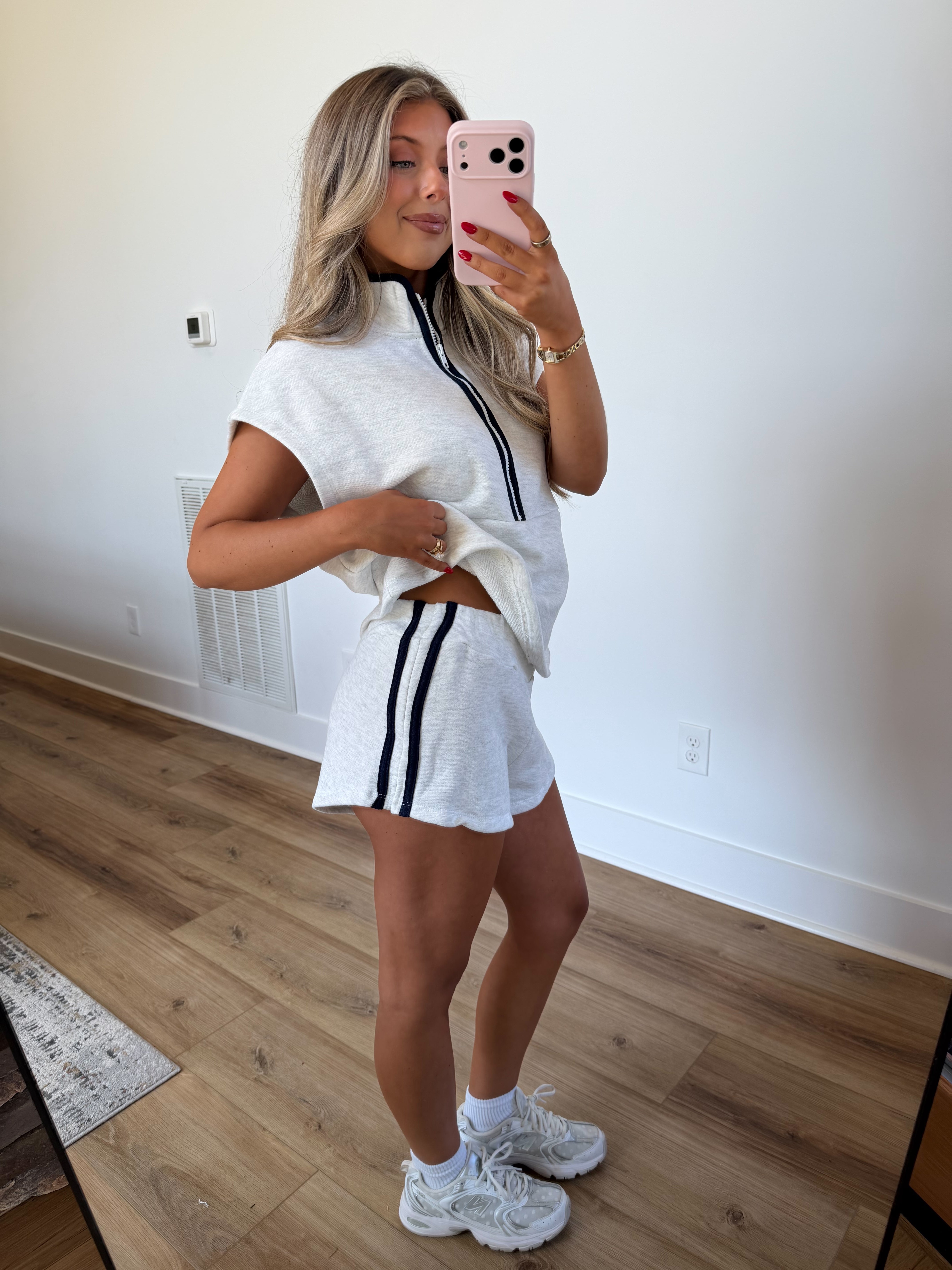 Navy Stripe Terry Set