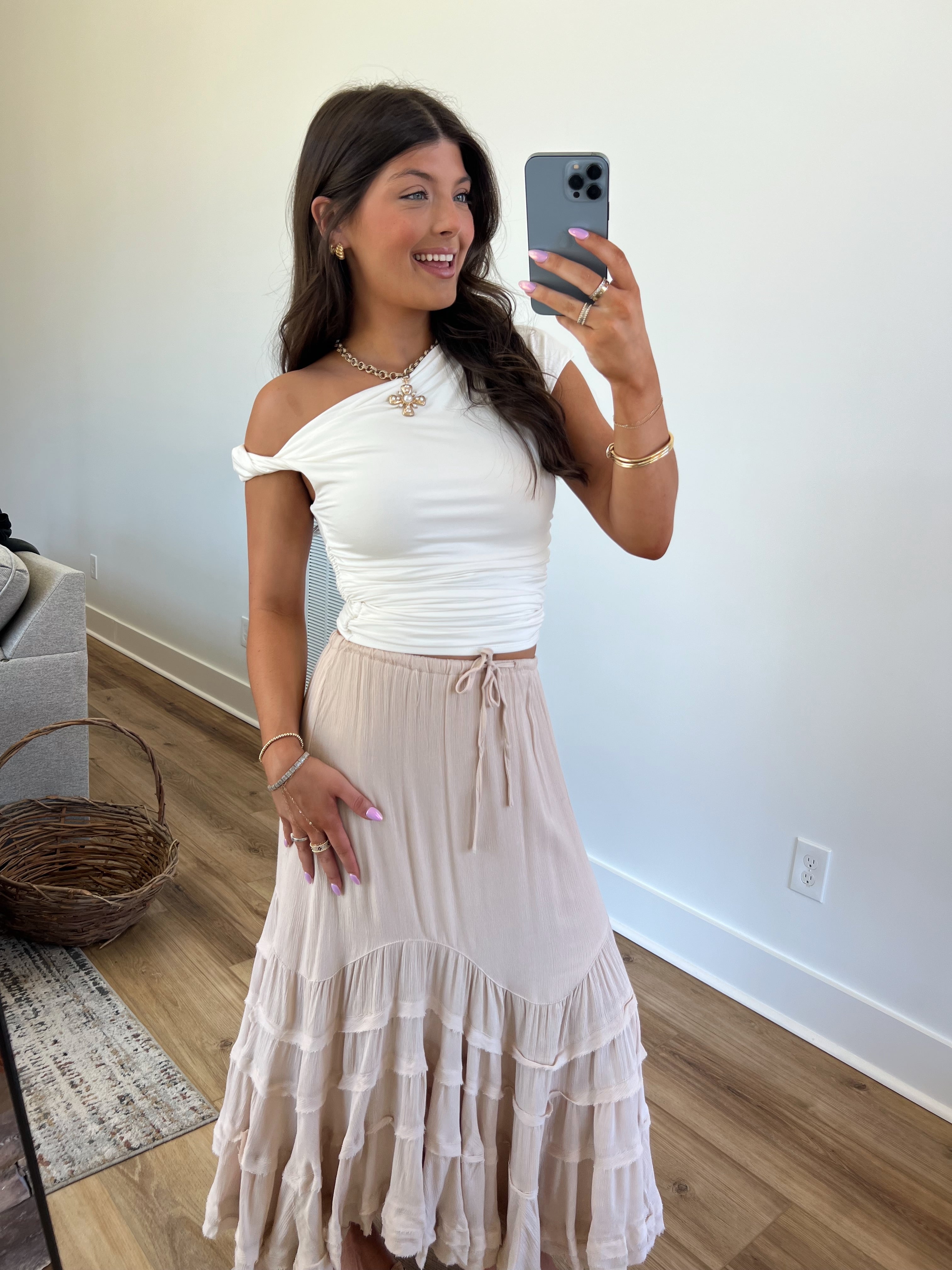 White Elevated Basic Top (Restock)