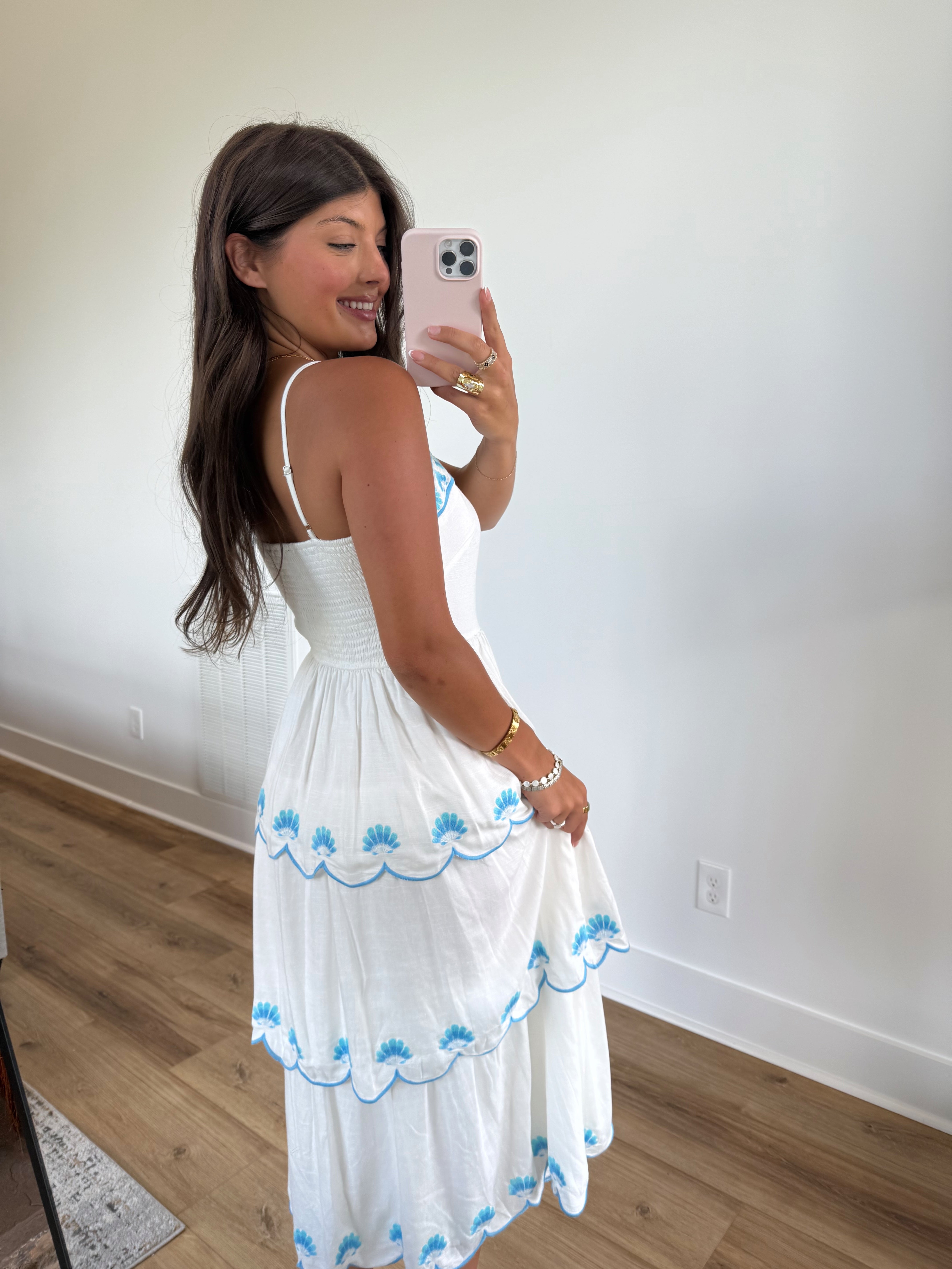 Santorini Seashell Midi Dress
