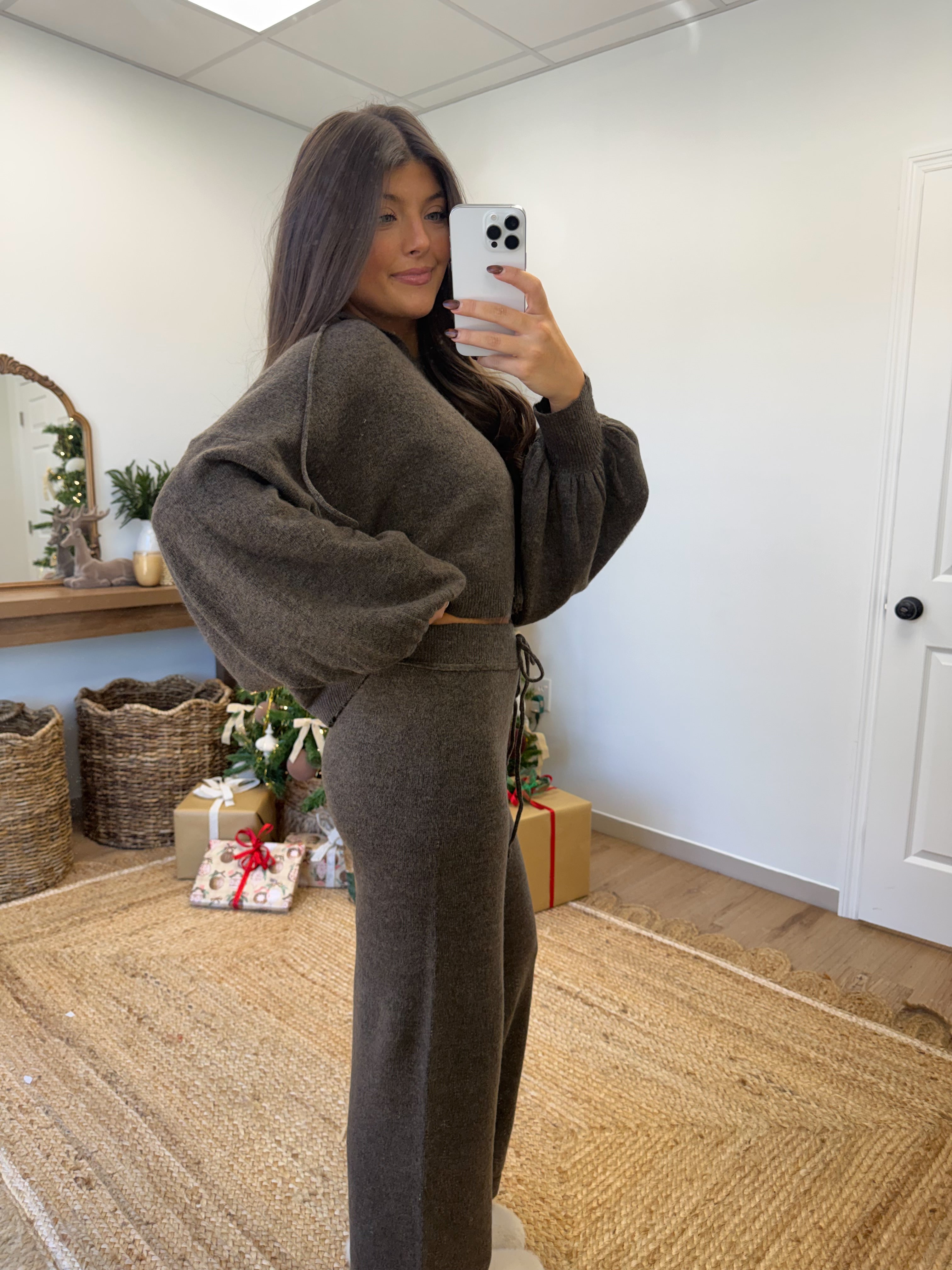 The Mocha Balloon Knit Set