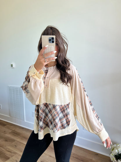 Fall Plaid Blouse