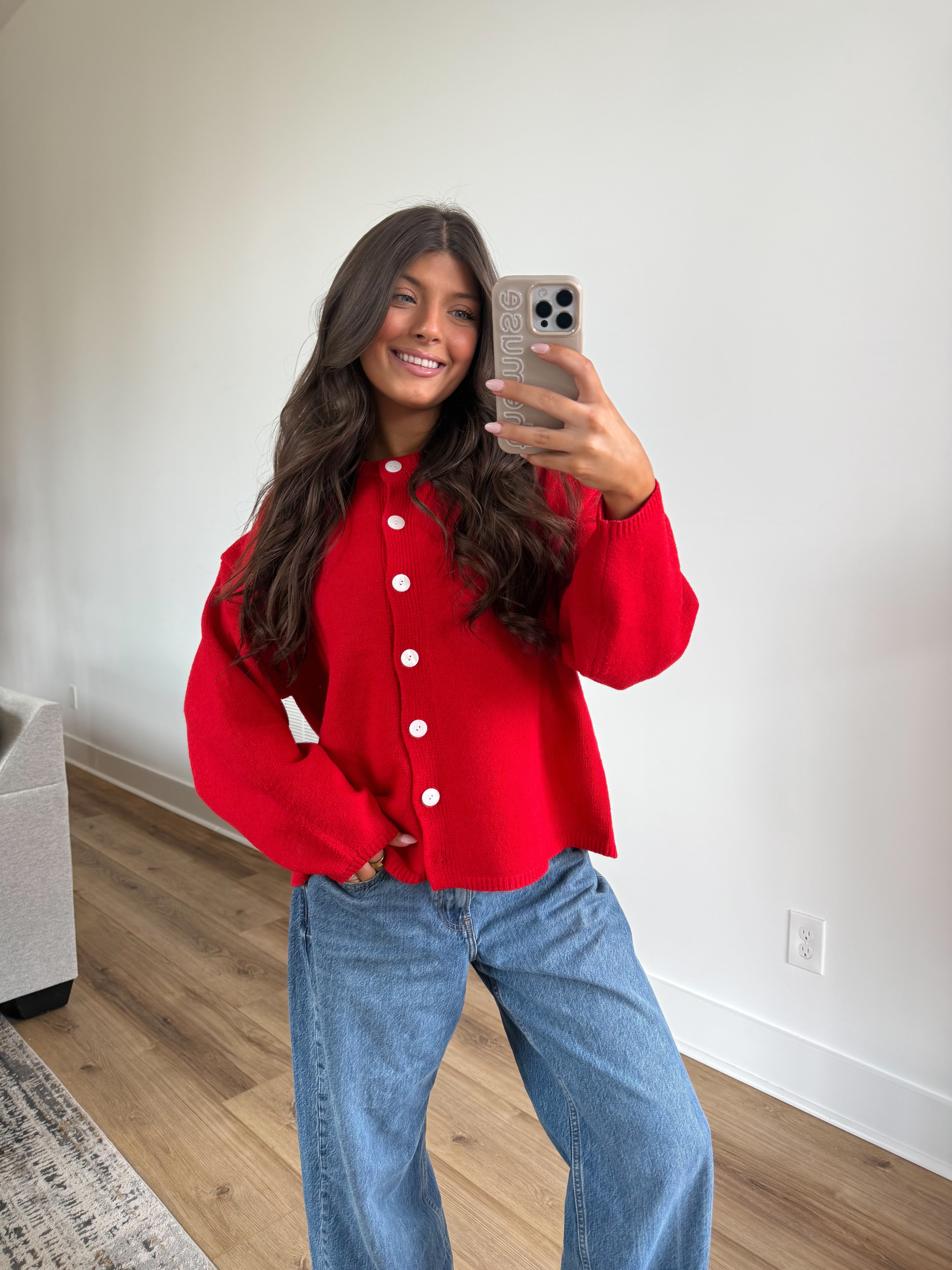 トップス MASU M.S. CREST CARDIGAN RED 46 2025SS】 MASU (マス/エムエーエスユー) 