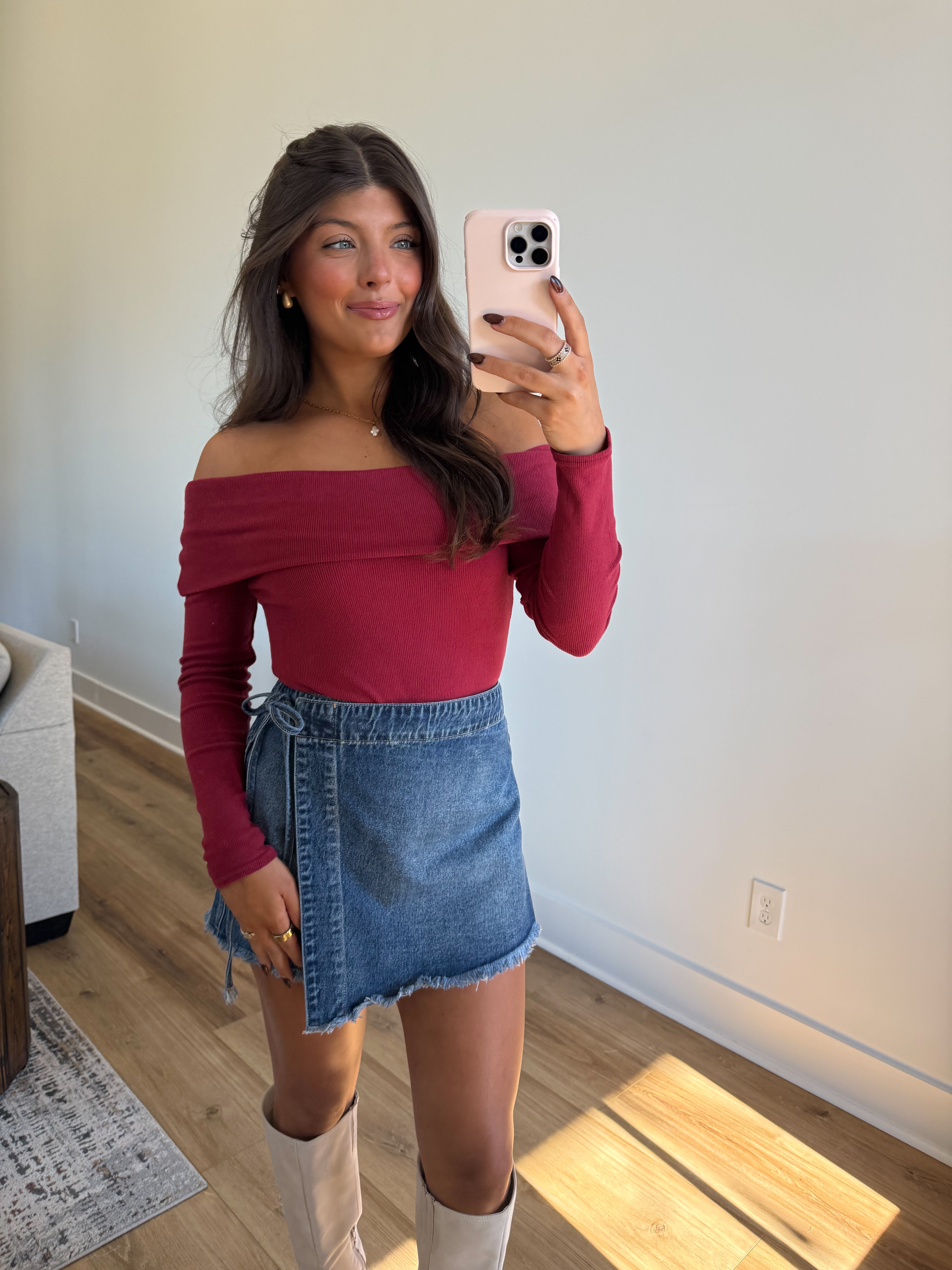 The Mulberry Ribbed Bodysuit (Burgundy)