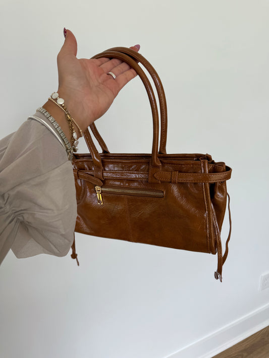 Toffee Top Handle Bag