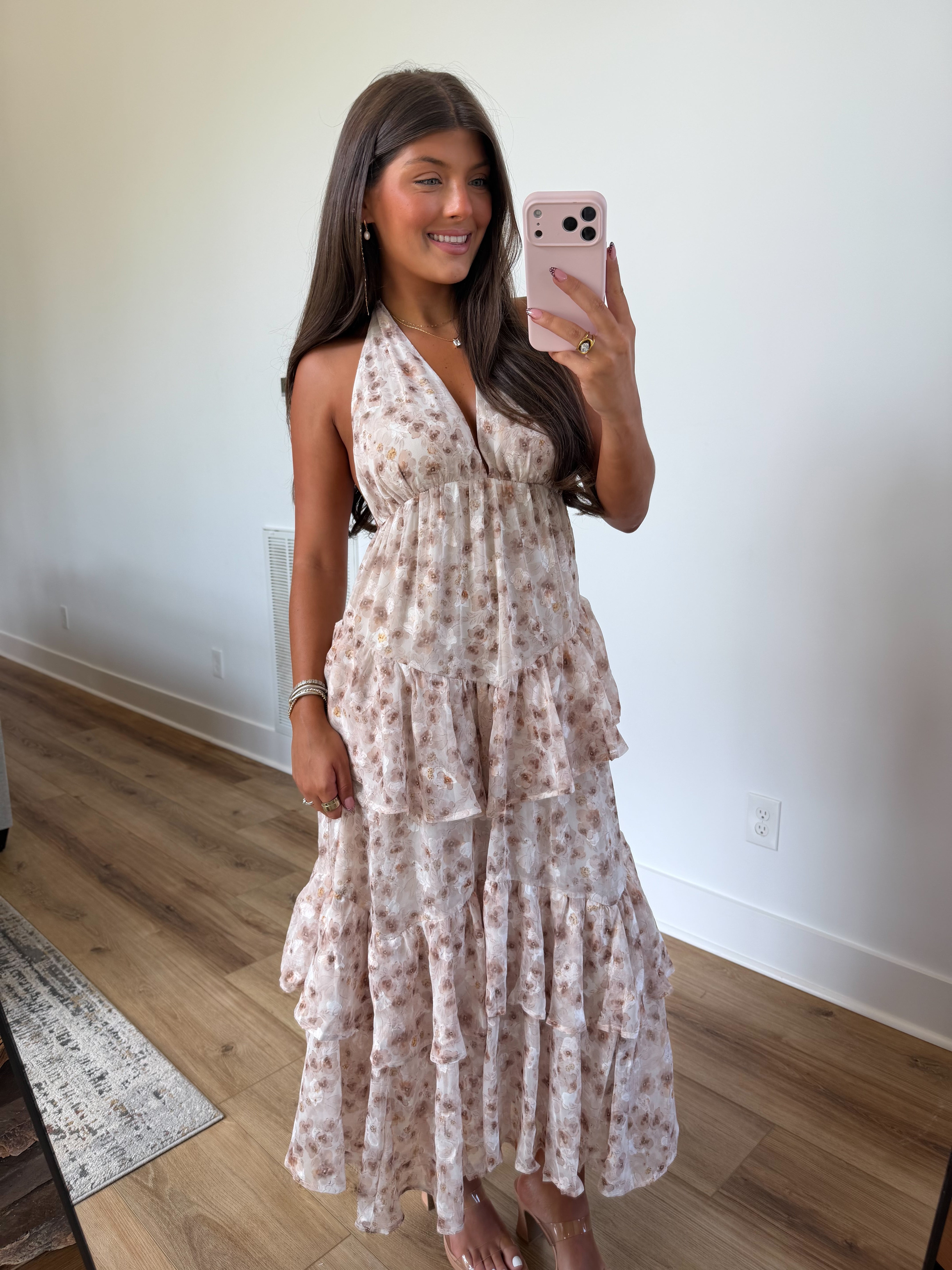 Oak & Ivory Ruffle Midi