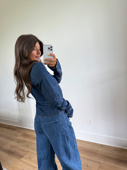 Peyton Denim Top