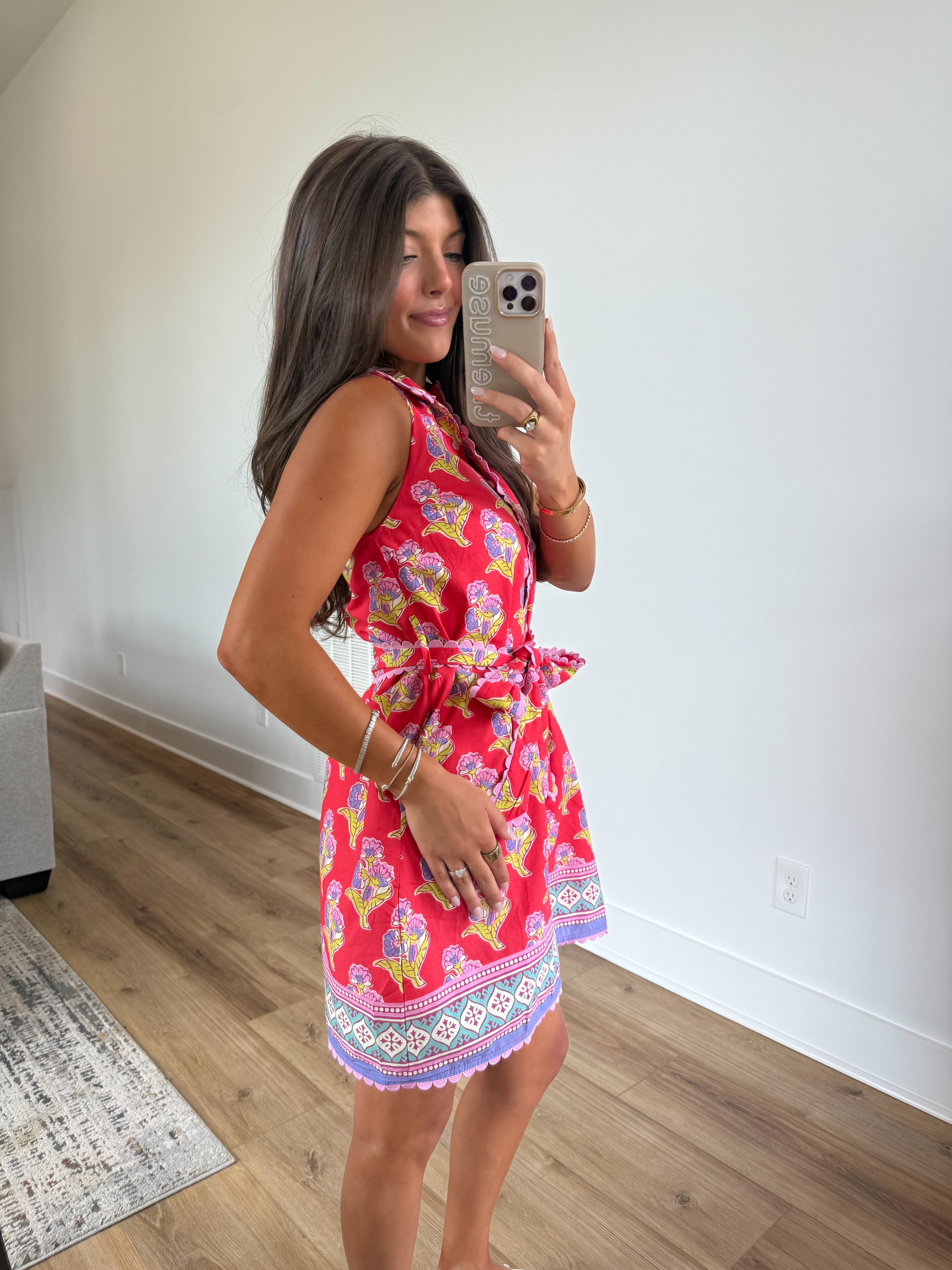 Cherry Hibiscus Mini Dress