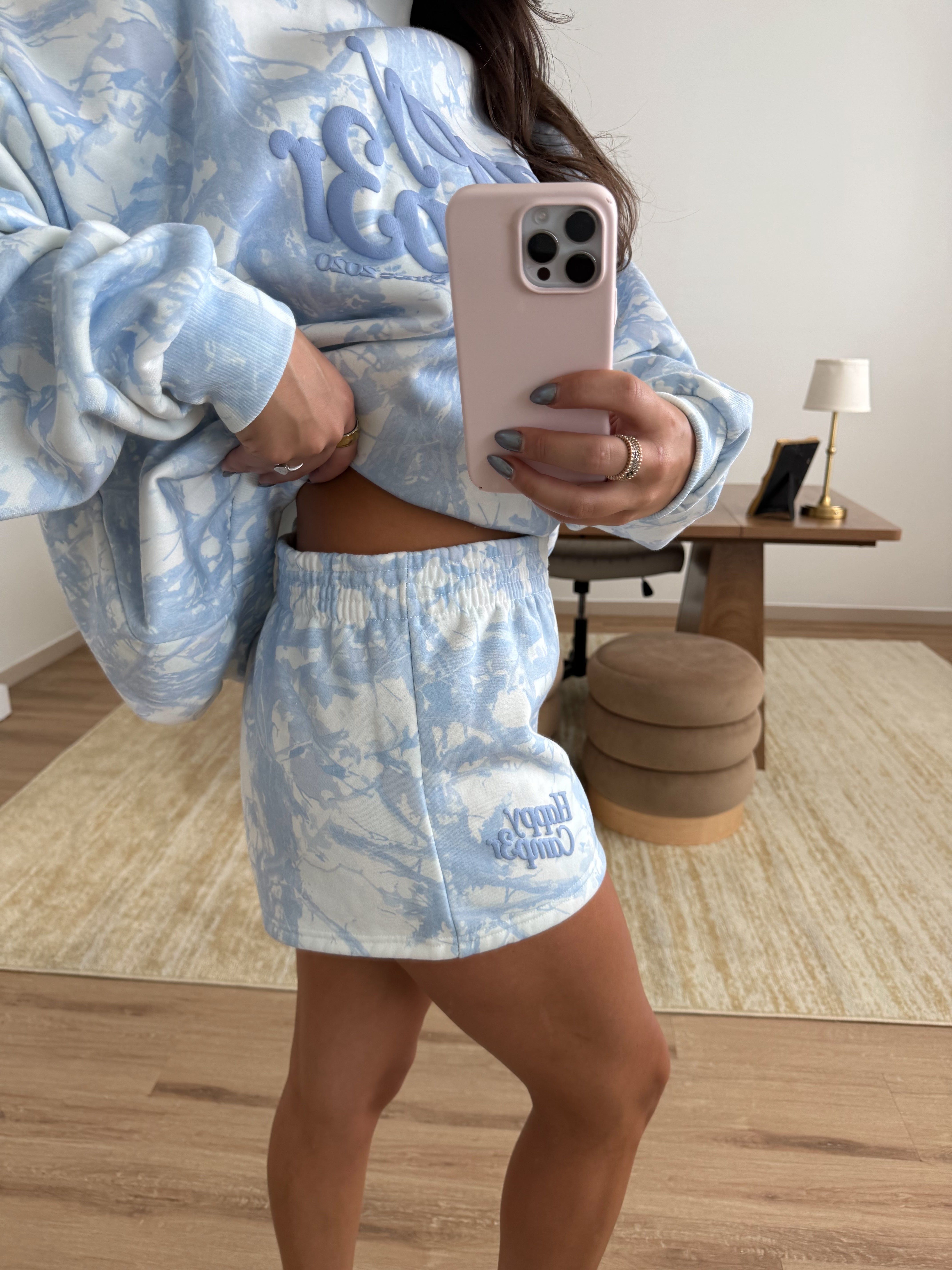 Blue Camo Sweatshorts