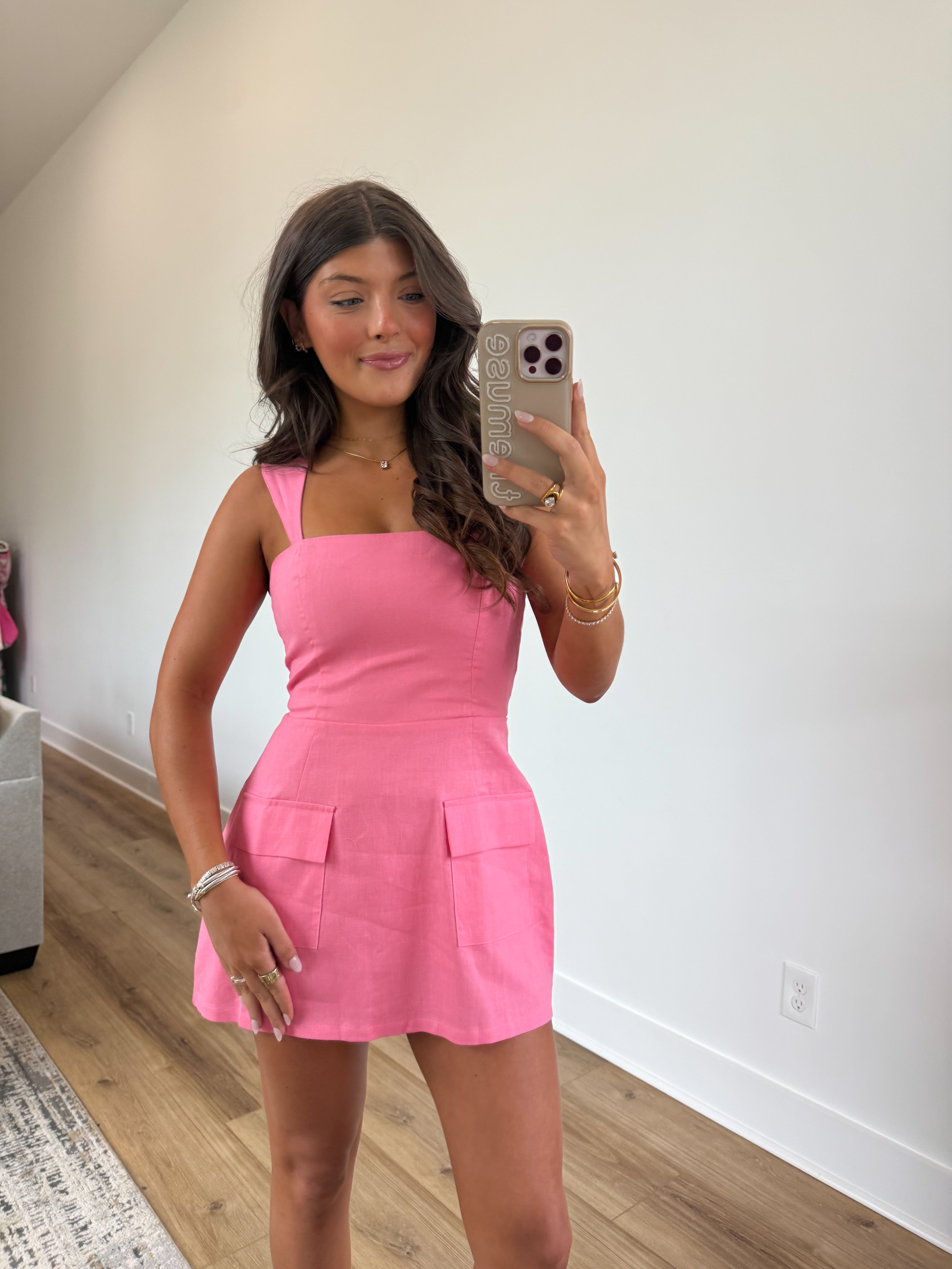 The Muse Sister Romper (Barbie Pink)
