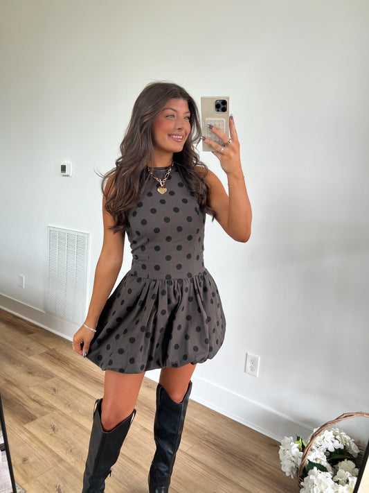 Ivy Polka Dot Halter Dress