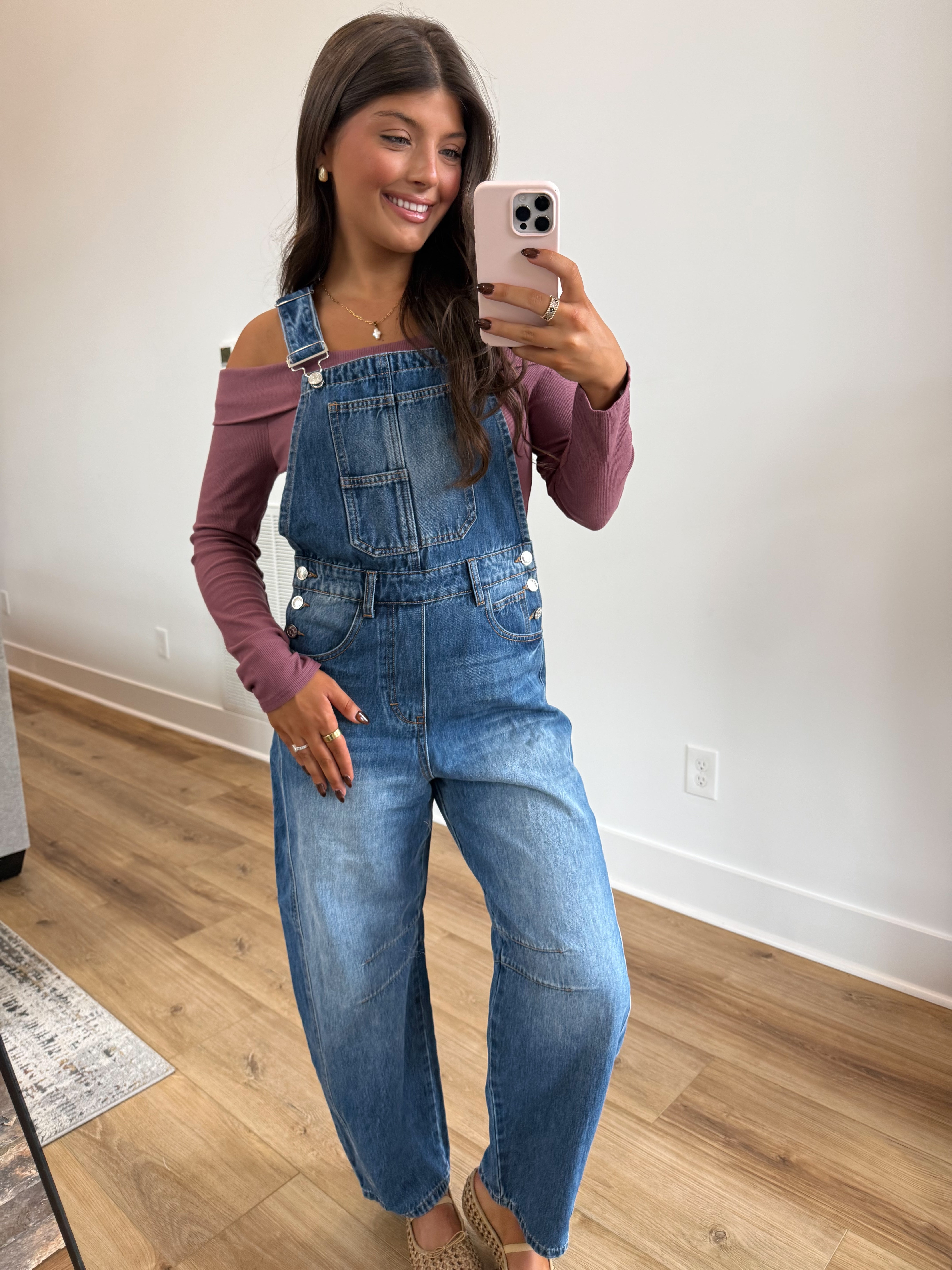 Barrel Denim Overalls
