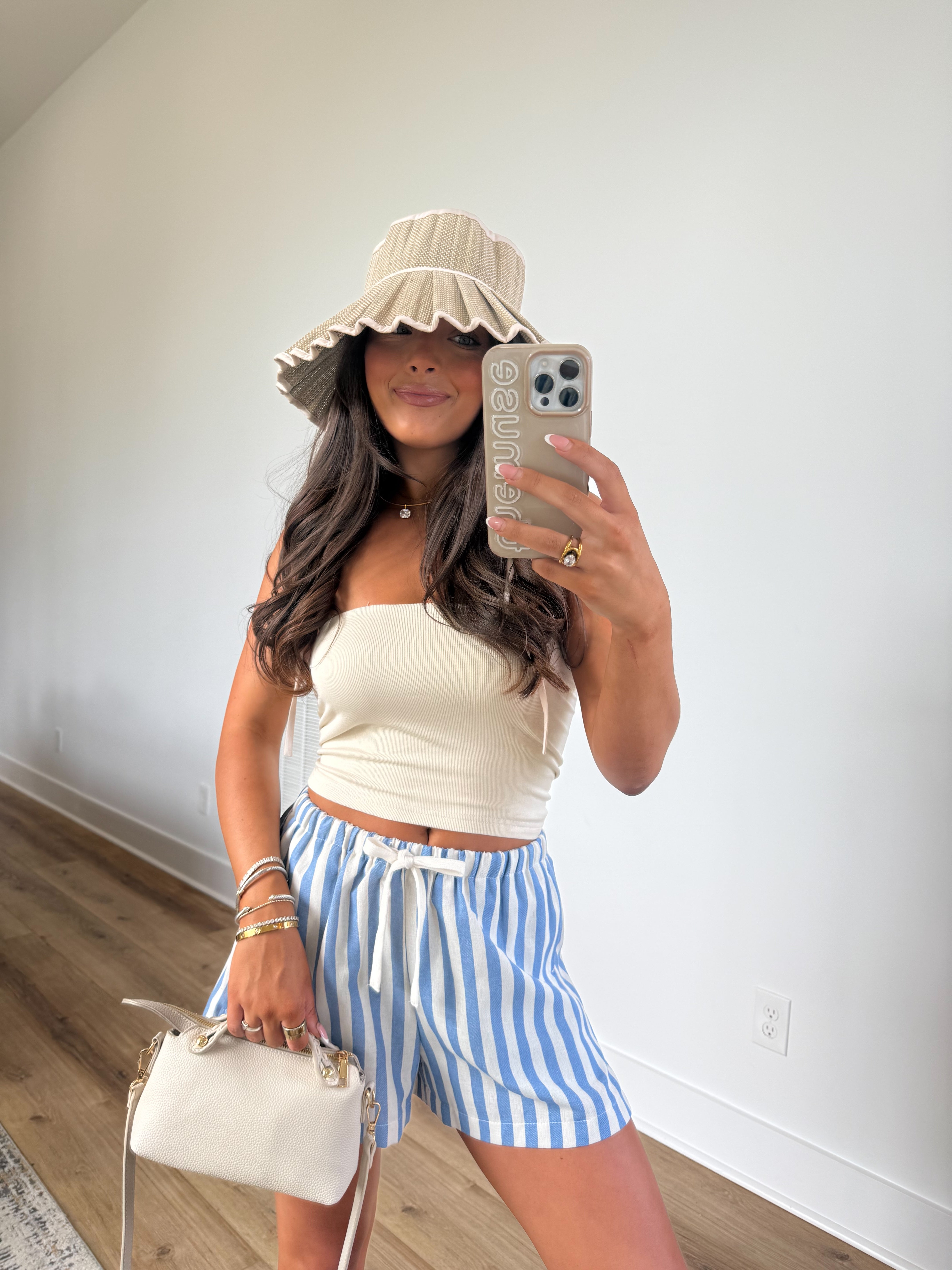Linen Club Shorts (Sky Blue)