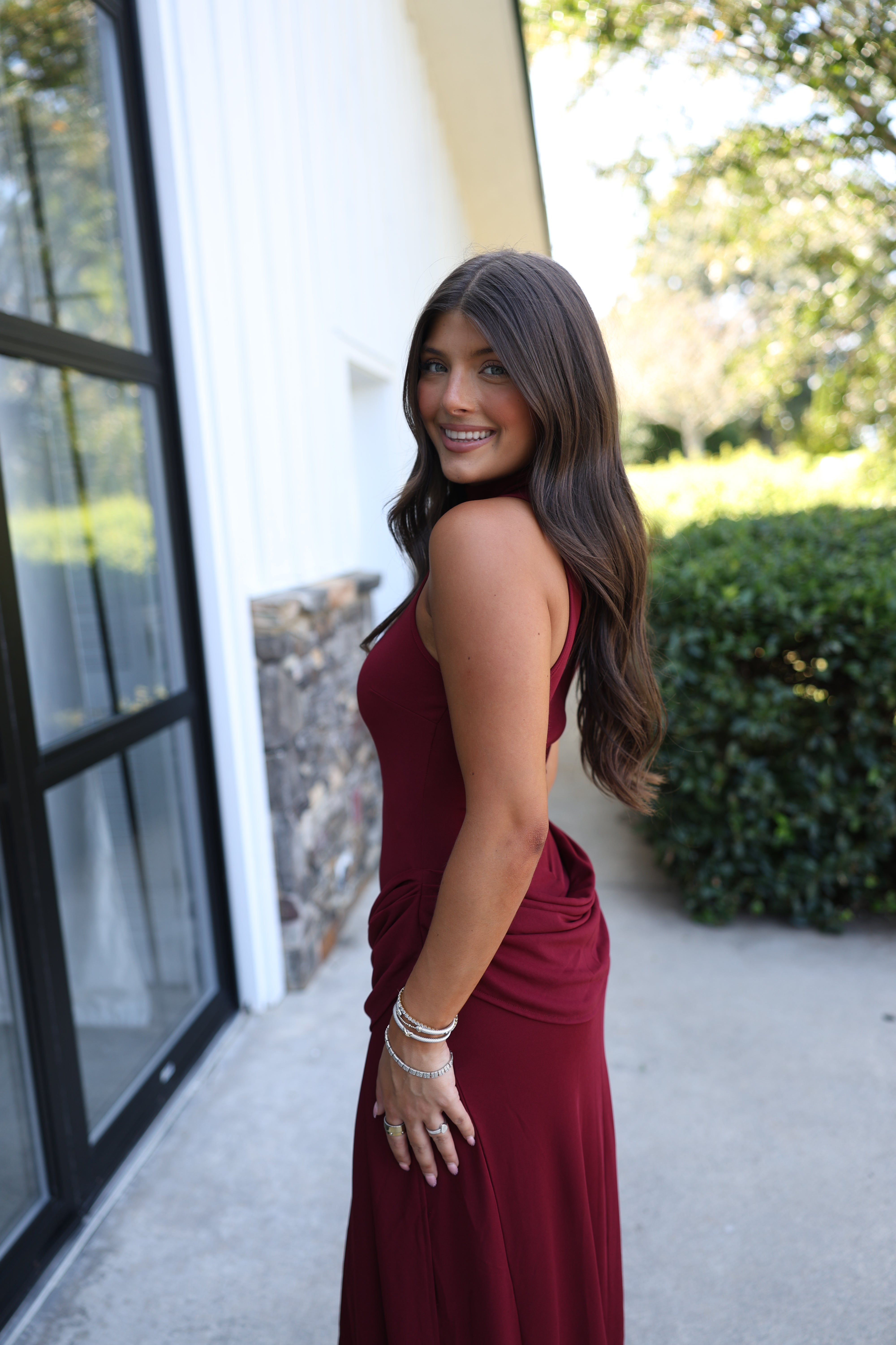 Brugundy Romance Gown