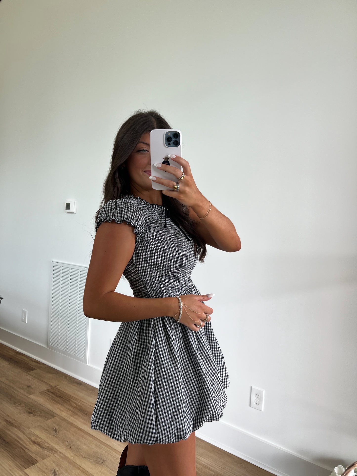 Gingham Bubble Dress (Petite)