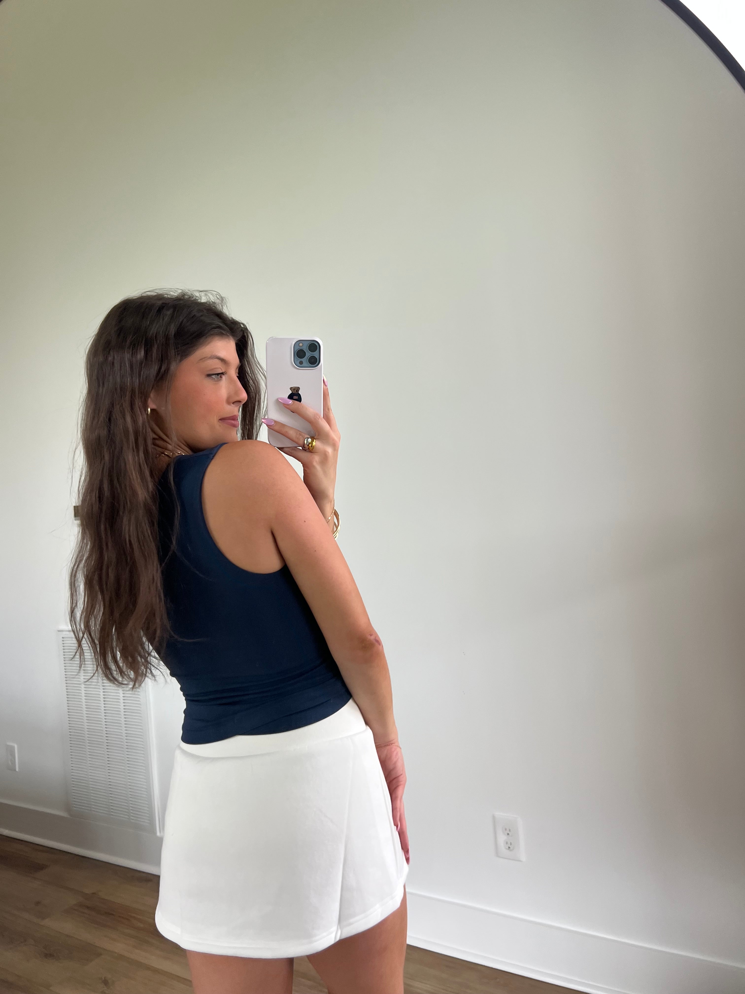 (Navy) Double Lined Seamless Tank