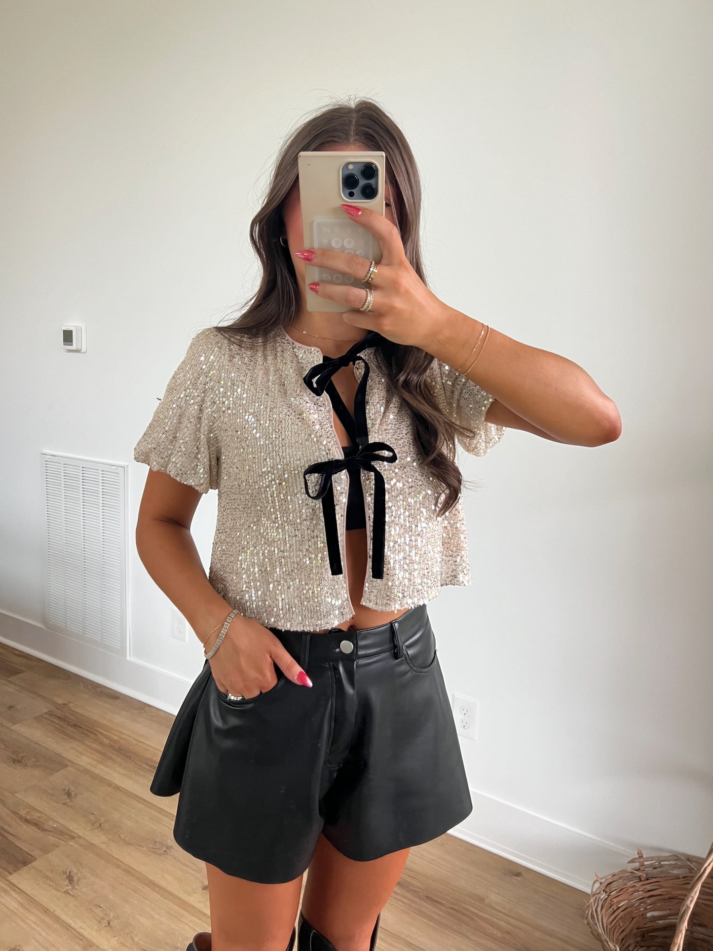 Tie It With A Bow Sequin Top