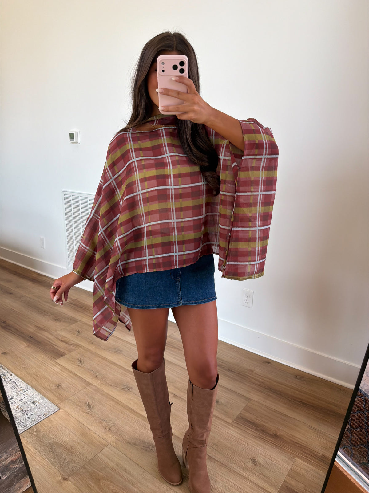 Cider Season Plaid Top