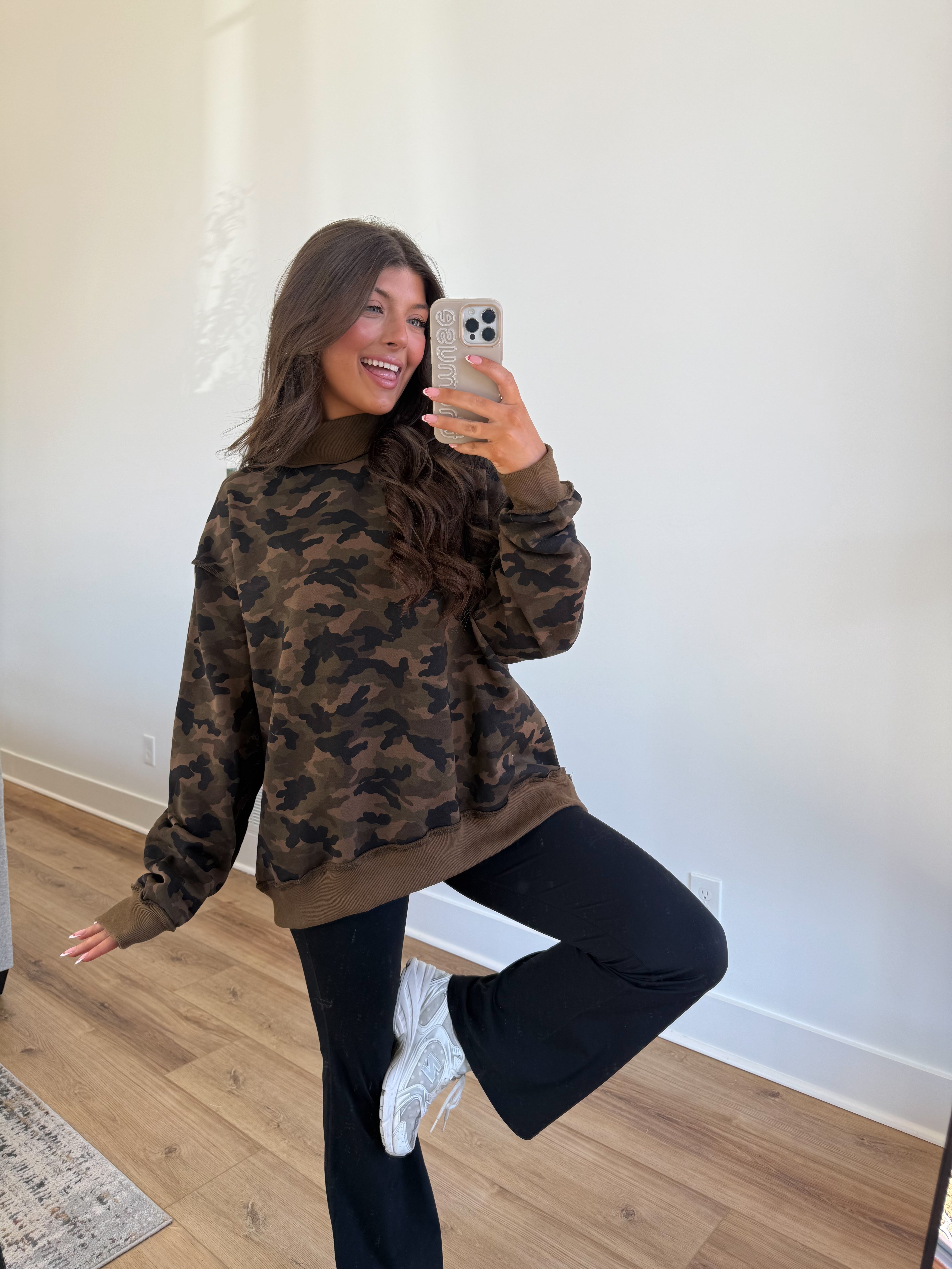 The Woodland Camo Mockneck