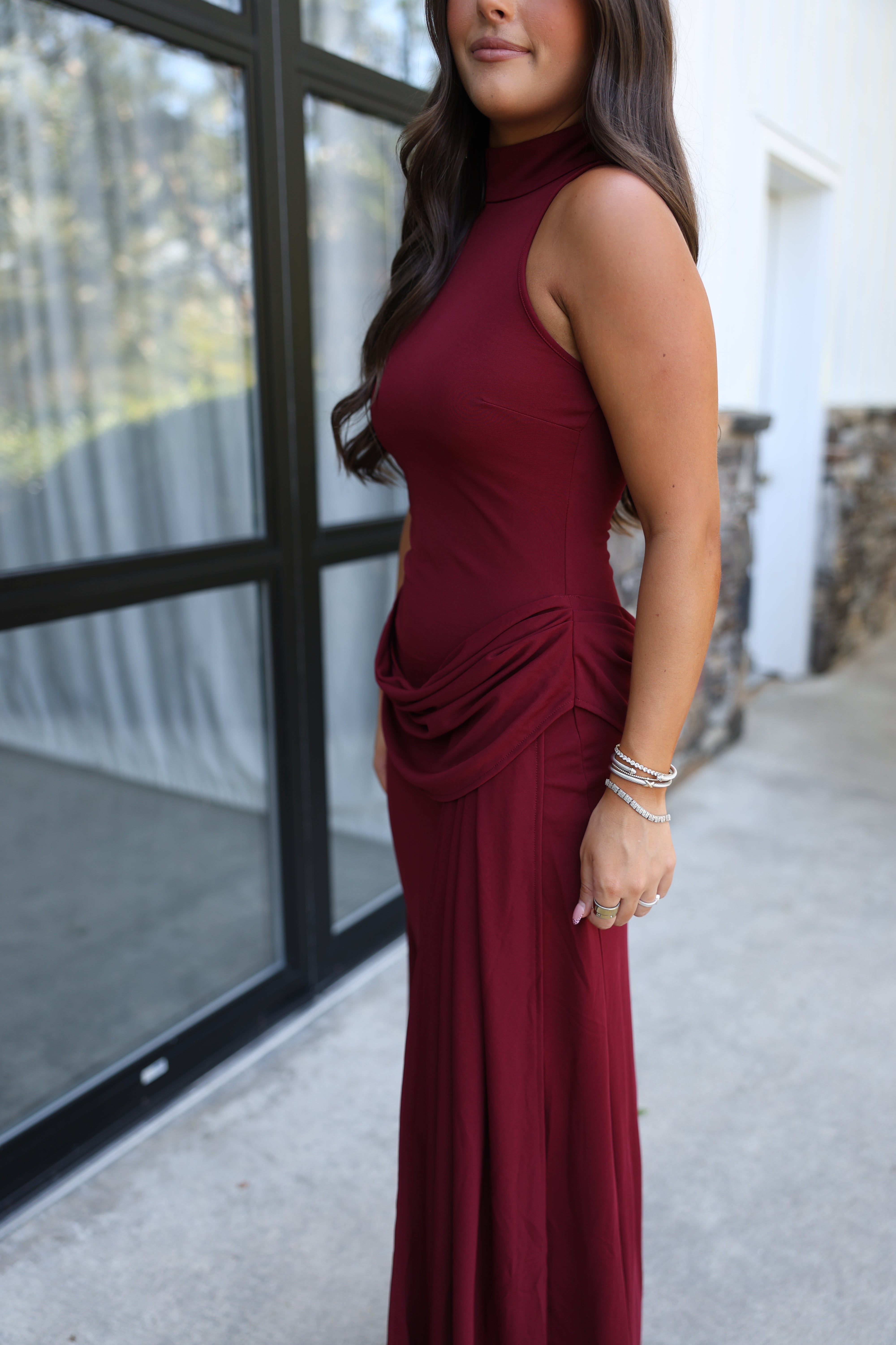 Brugundy Romance Gown