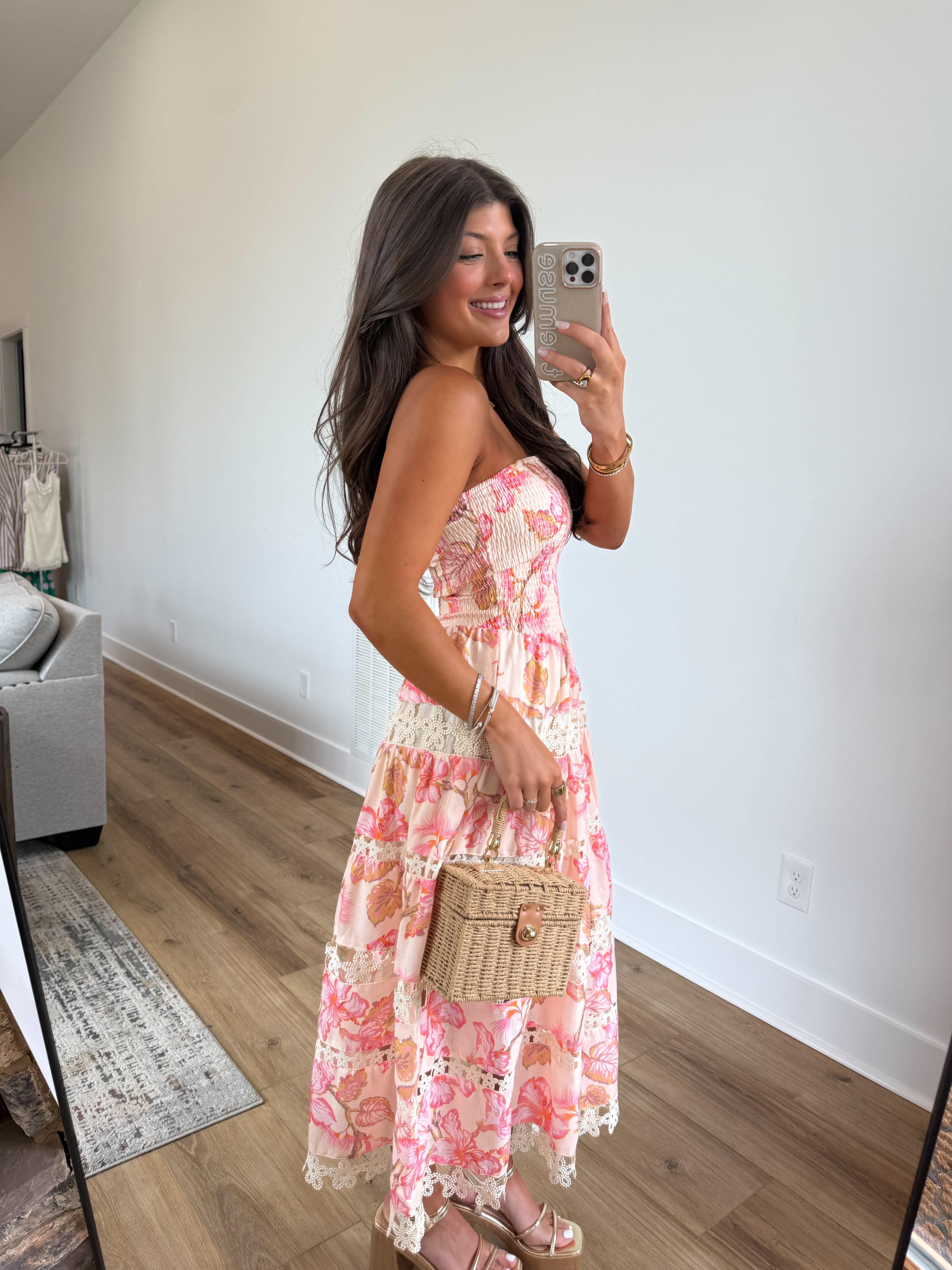 Lace Soirée Dress (Summer Florals)