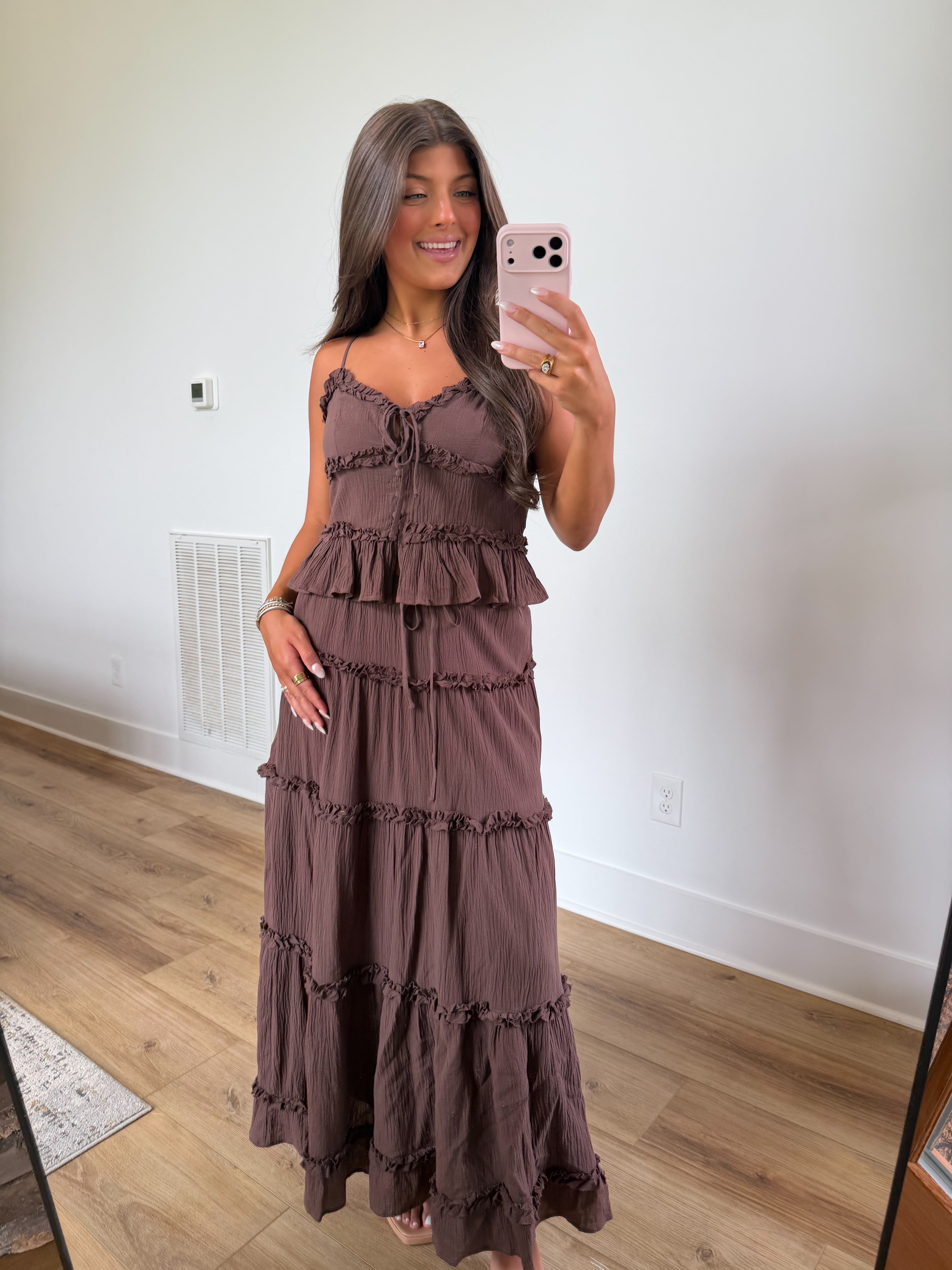 Brown Ruffle Set