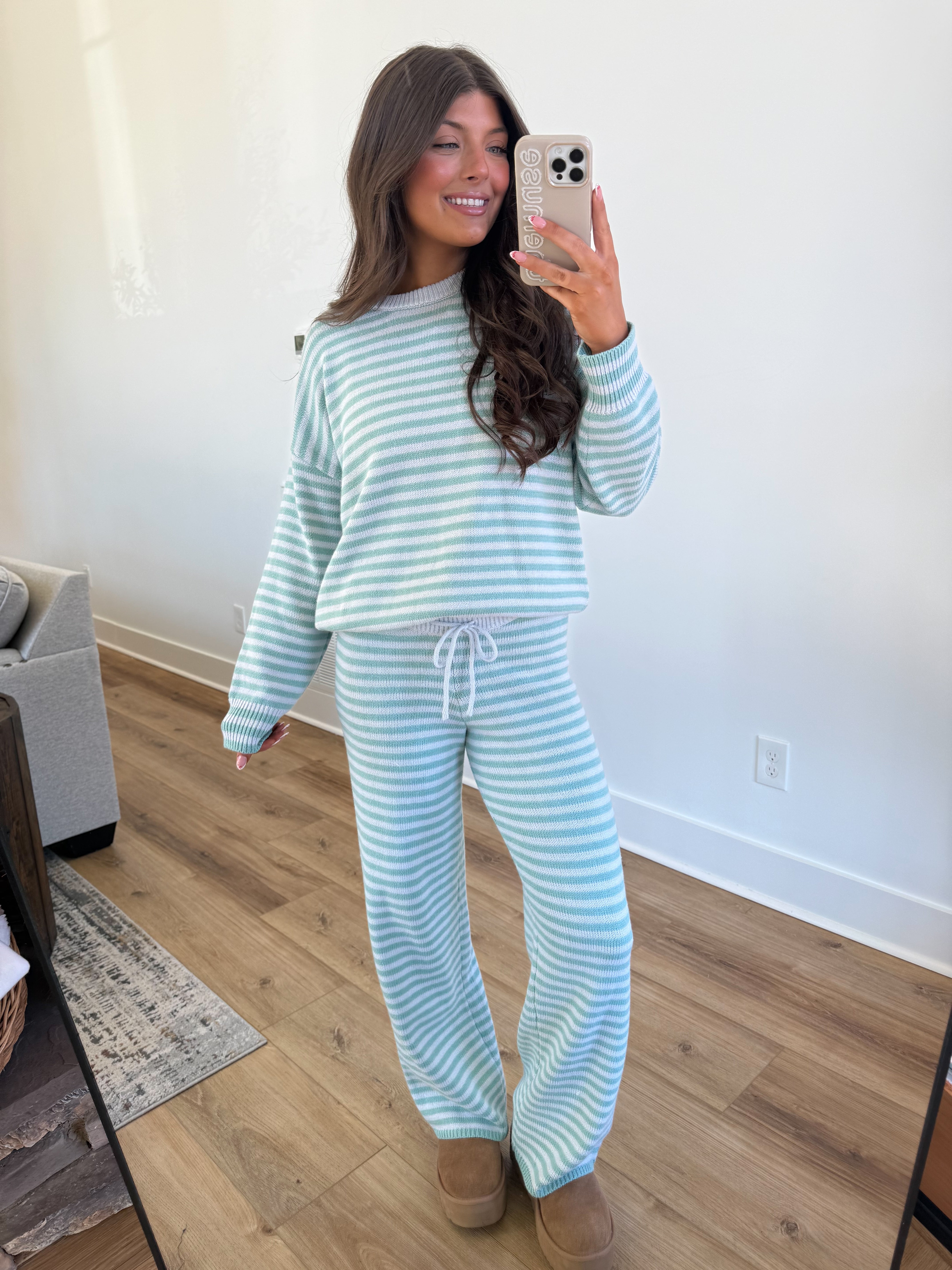 Winter Stripe Lounge Set (Blueberry)