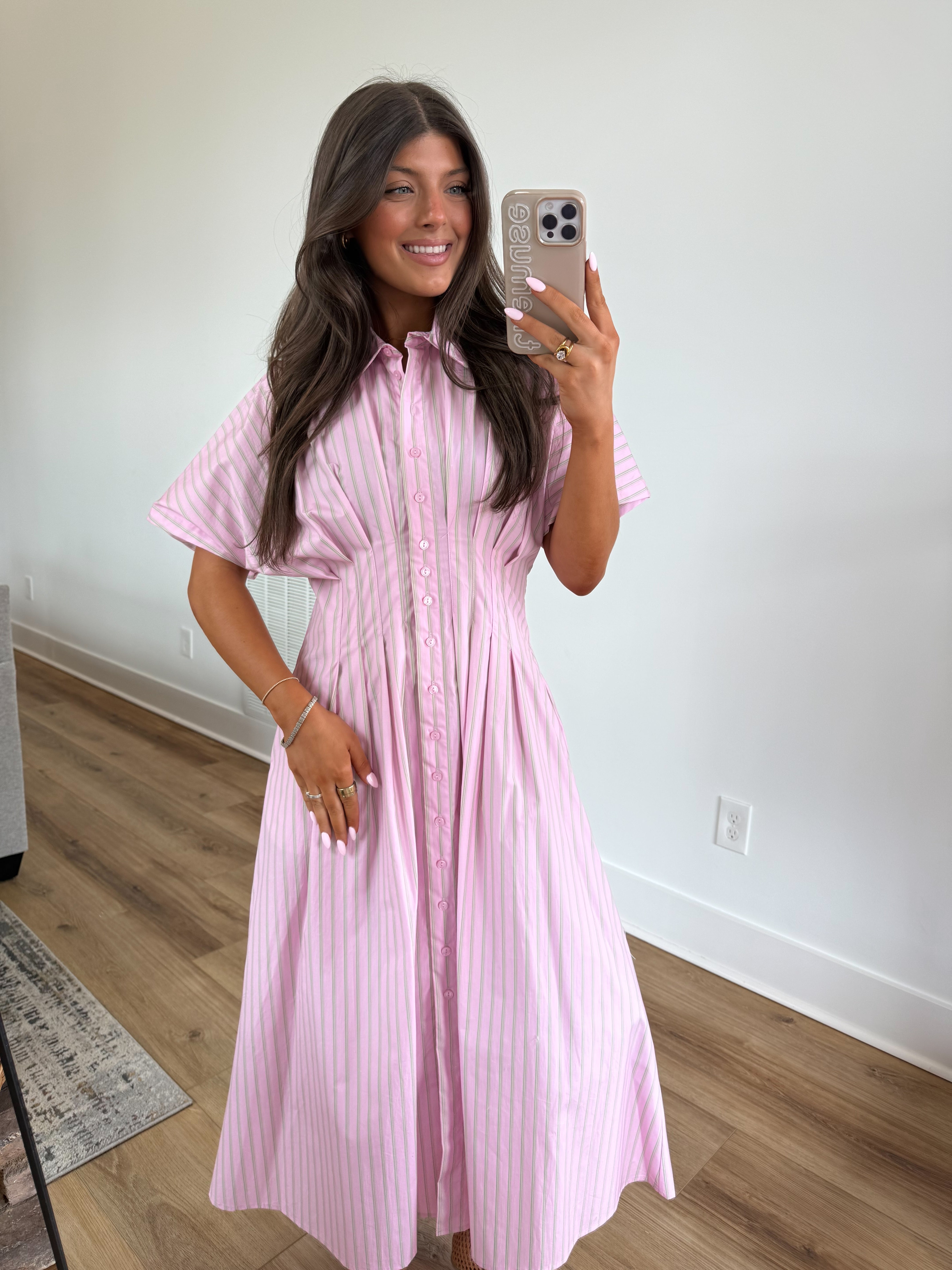 Country Club Midi (Pink/Green)(PRE-ORDER (1-2 weeks)/ Restock)