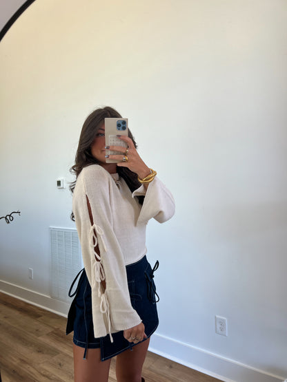 Ivory Madelyn Bow Sweater (PRE-ORDER/Restock)