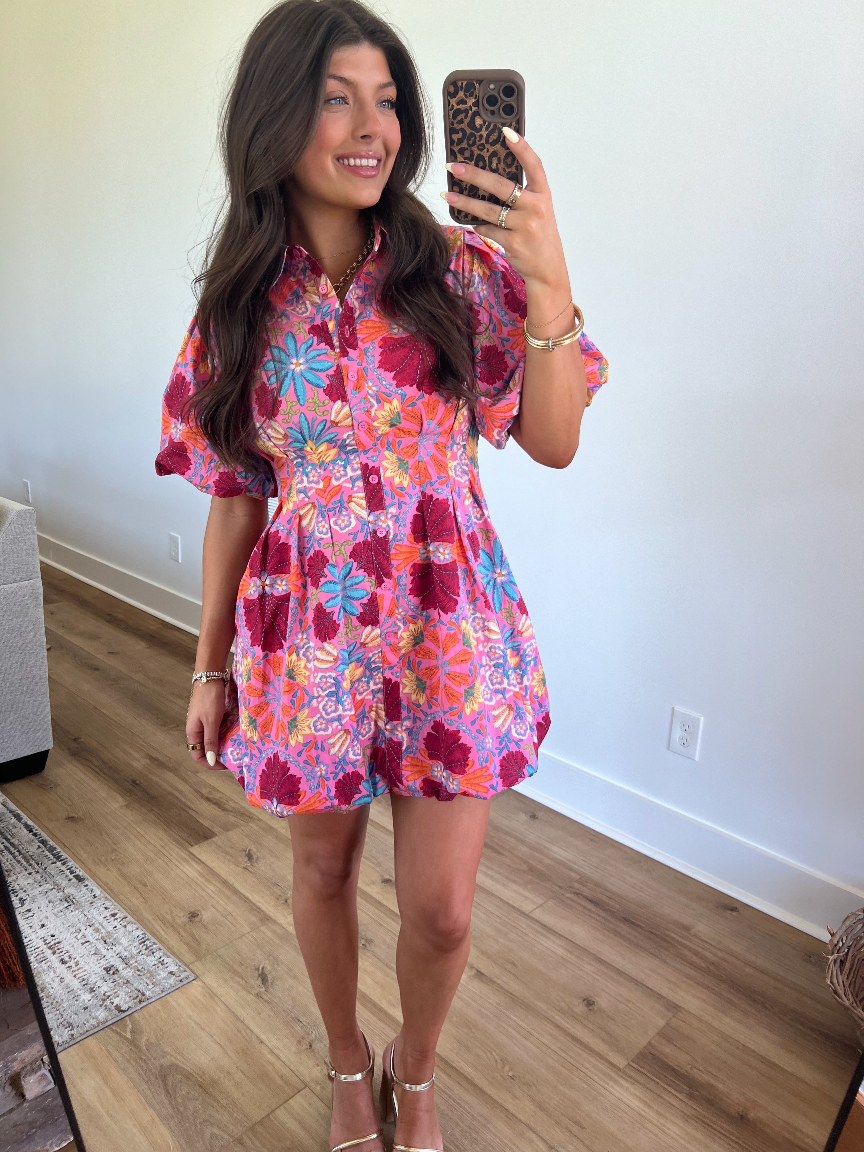 Summer Bloom Puff Sleeve Mini Dress (PRE-ORDER (5/25)/Restock)
