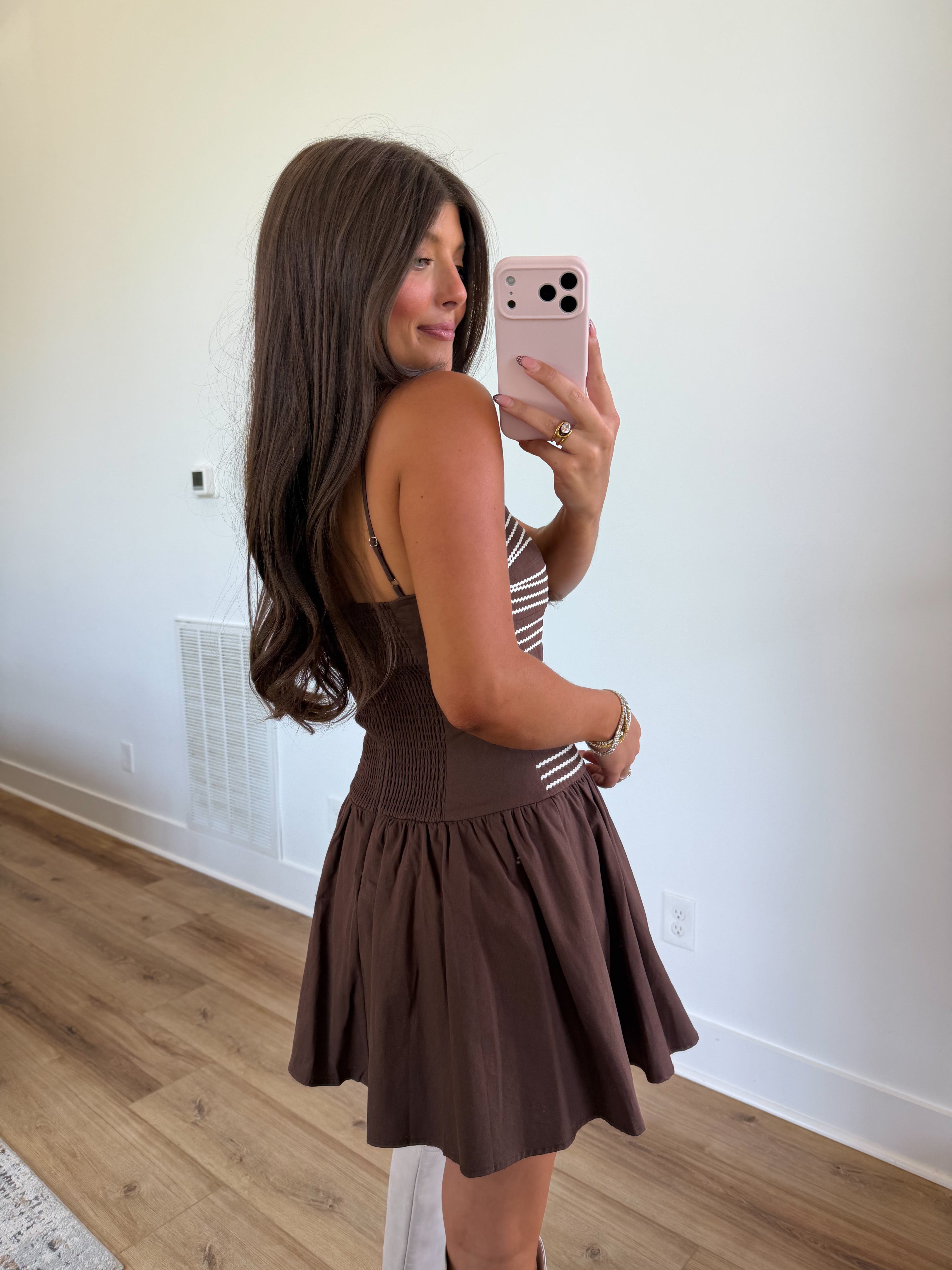 Pippa Mini Dress (Brown)