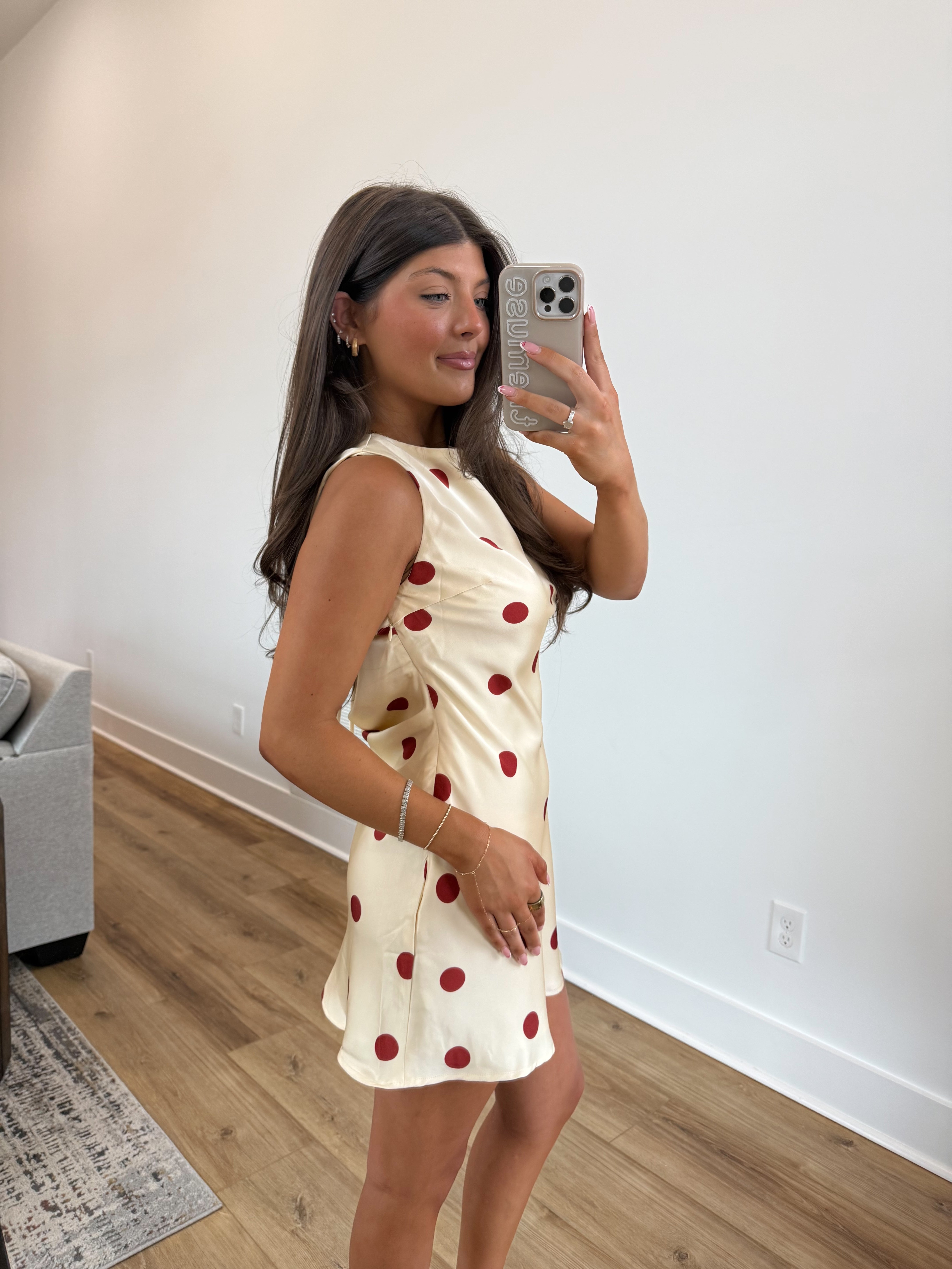With Love Mini Dress (Cream/Red)