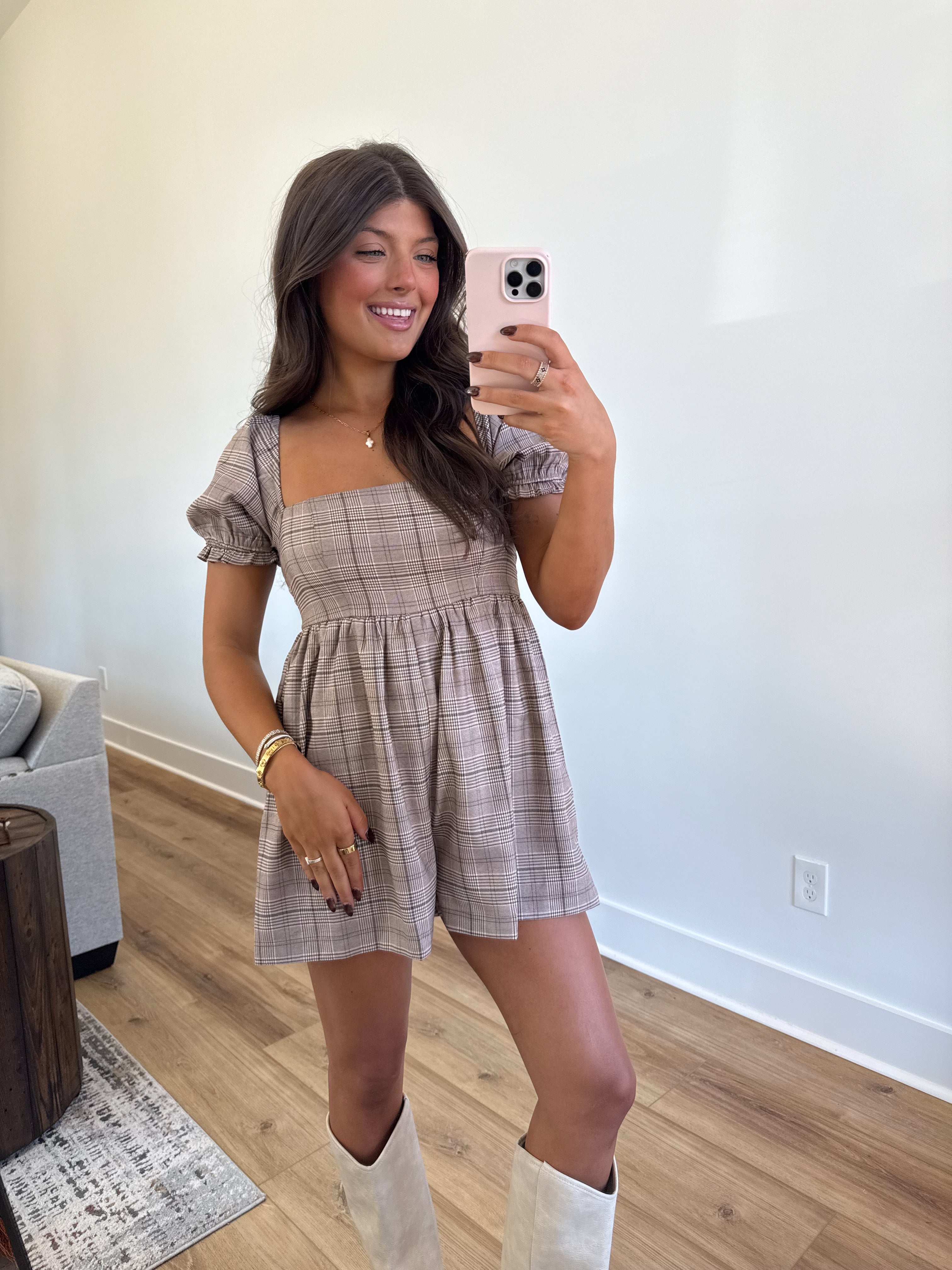 Hazel Check Romper