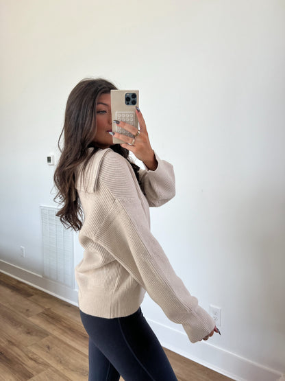 Creme Cozy Knit Pullover