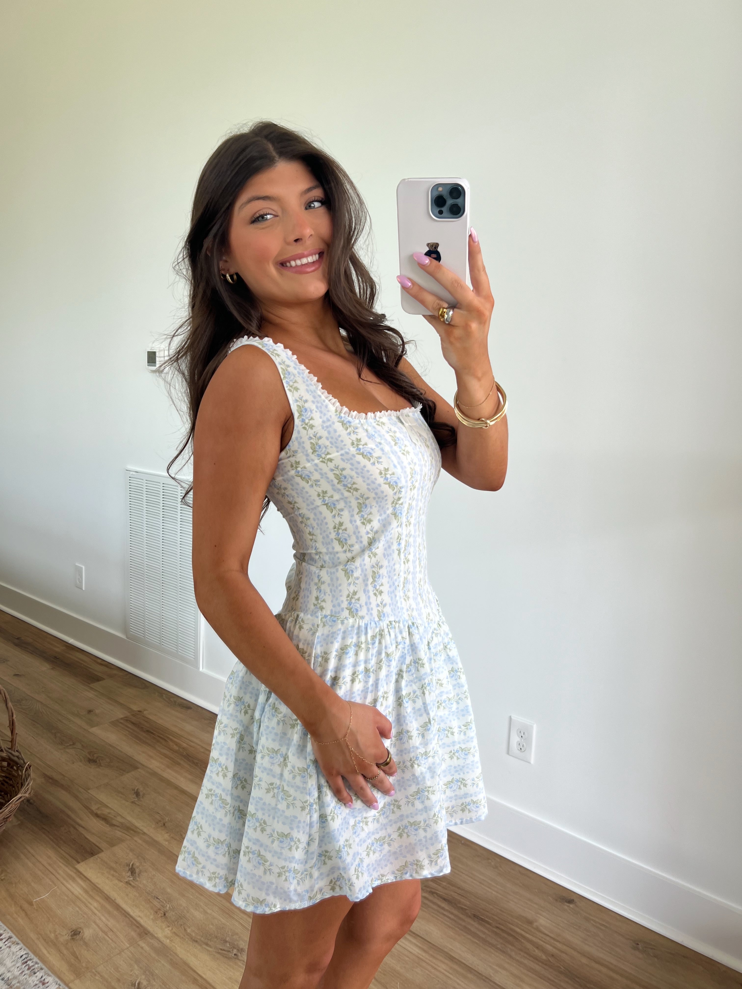 Petal Princess Mini Dress (Blue)