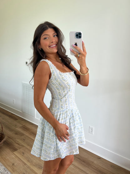 Petal Princess Mini Dress (Blue)