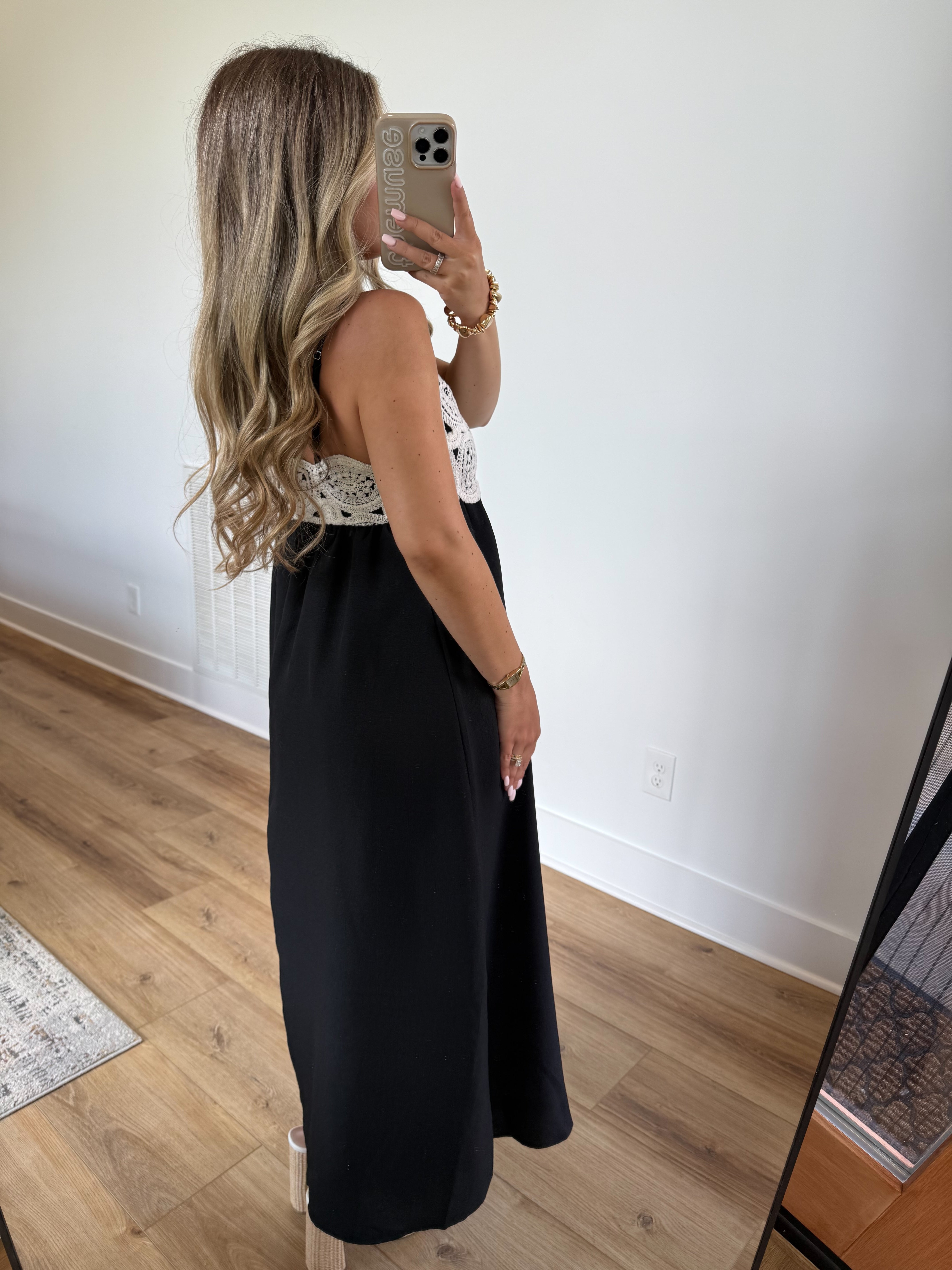 Midnight Crochet Dress