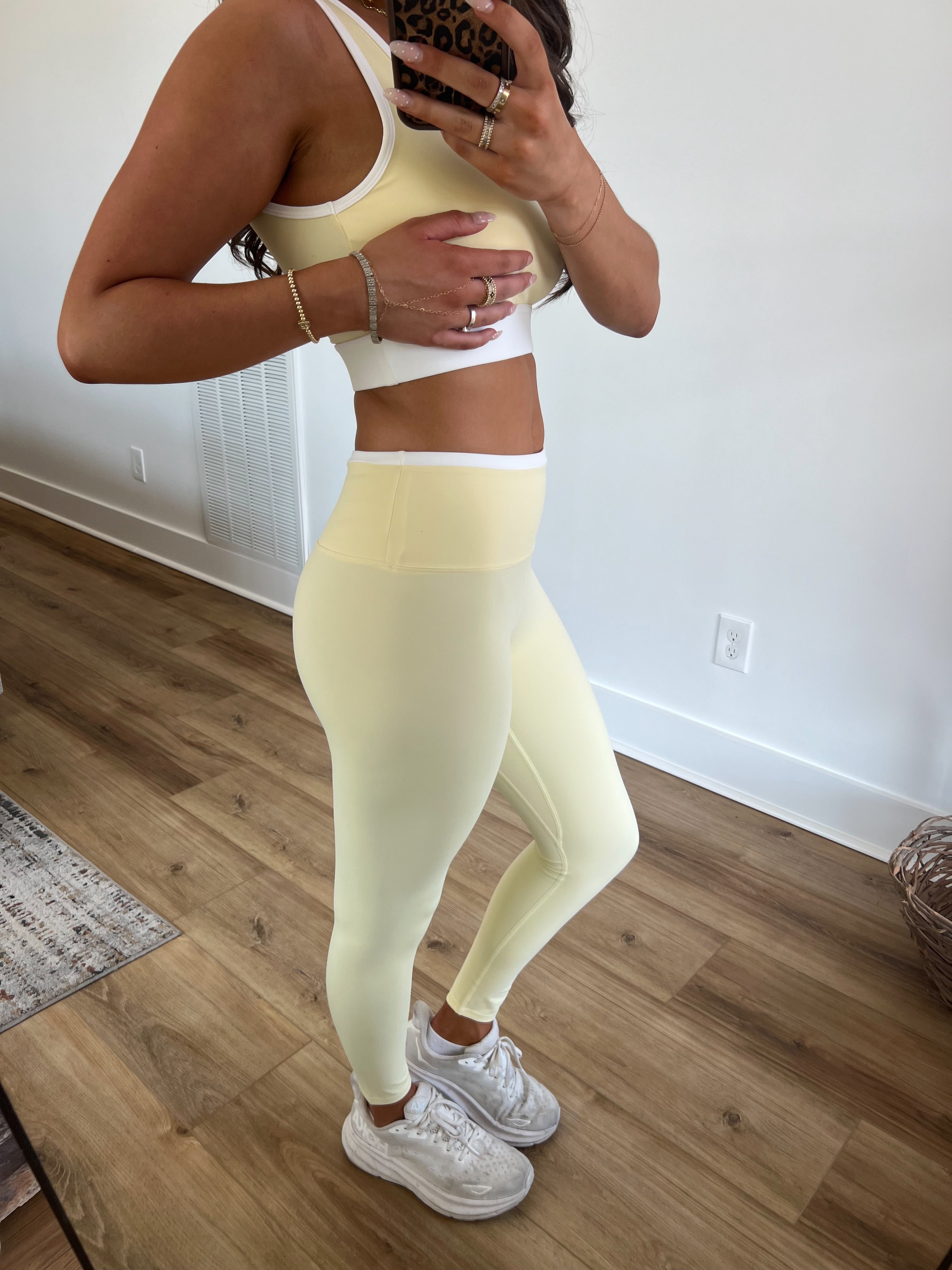 Lemon Contrast Leggings